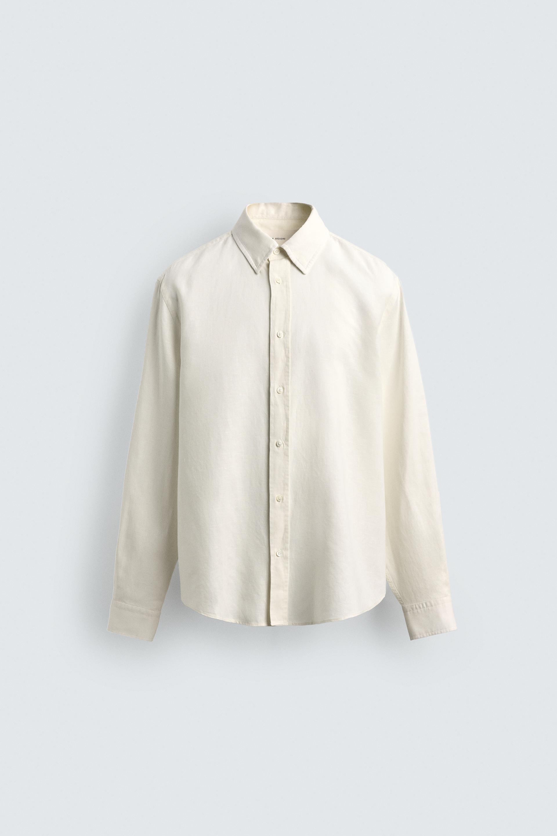 REGULAR FIT HEMP-COTTON SHIRT by ZARA