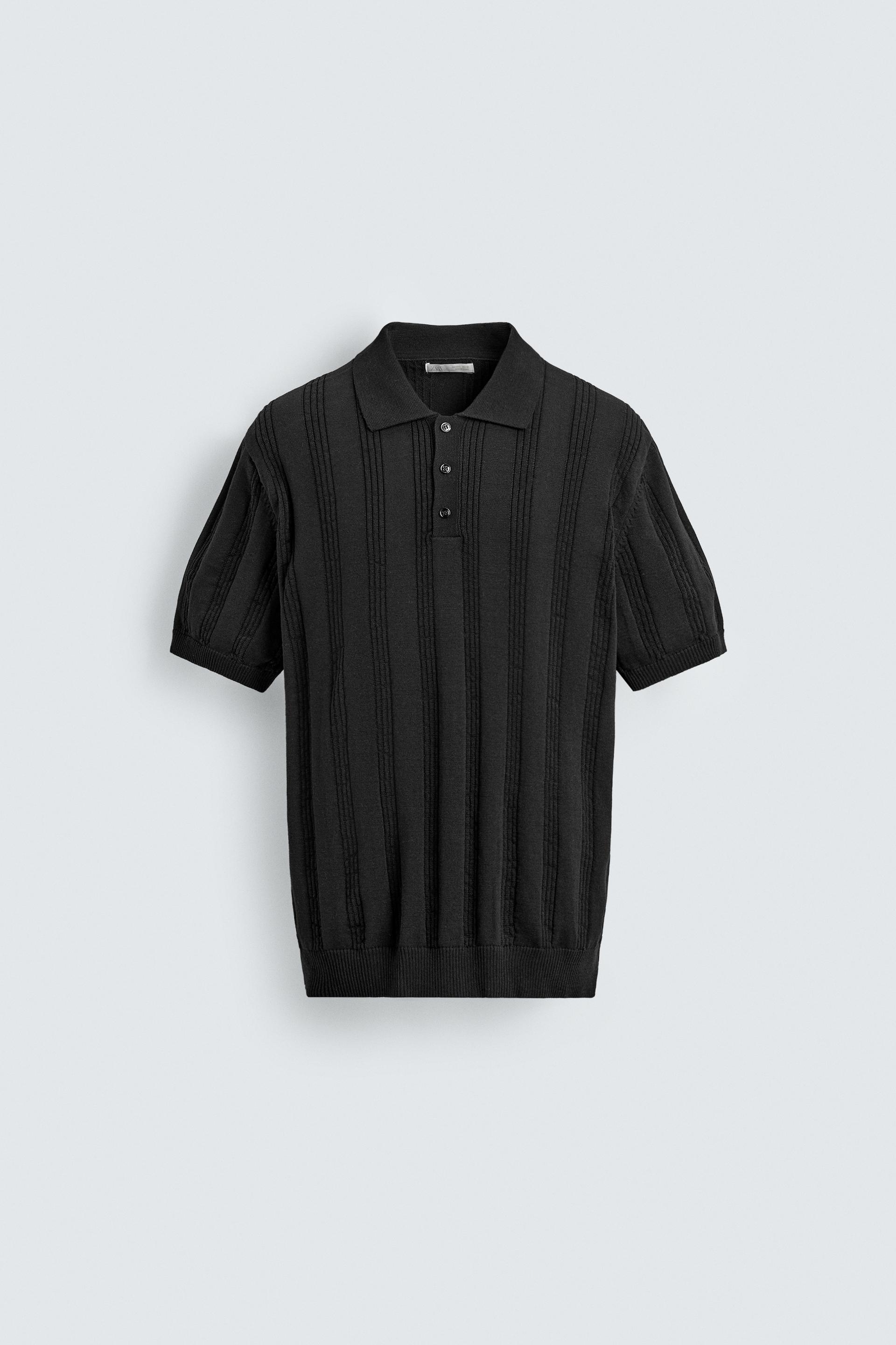 REGULAR FIT KNIT TEXTURED POLO by ZARA