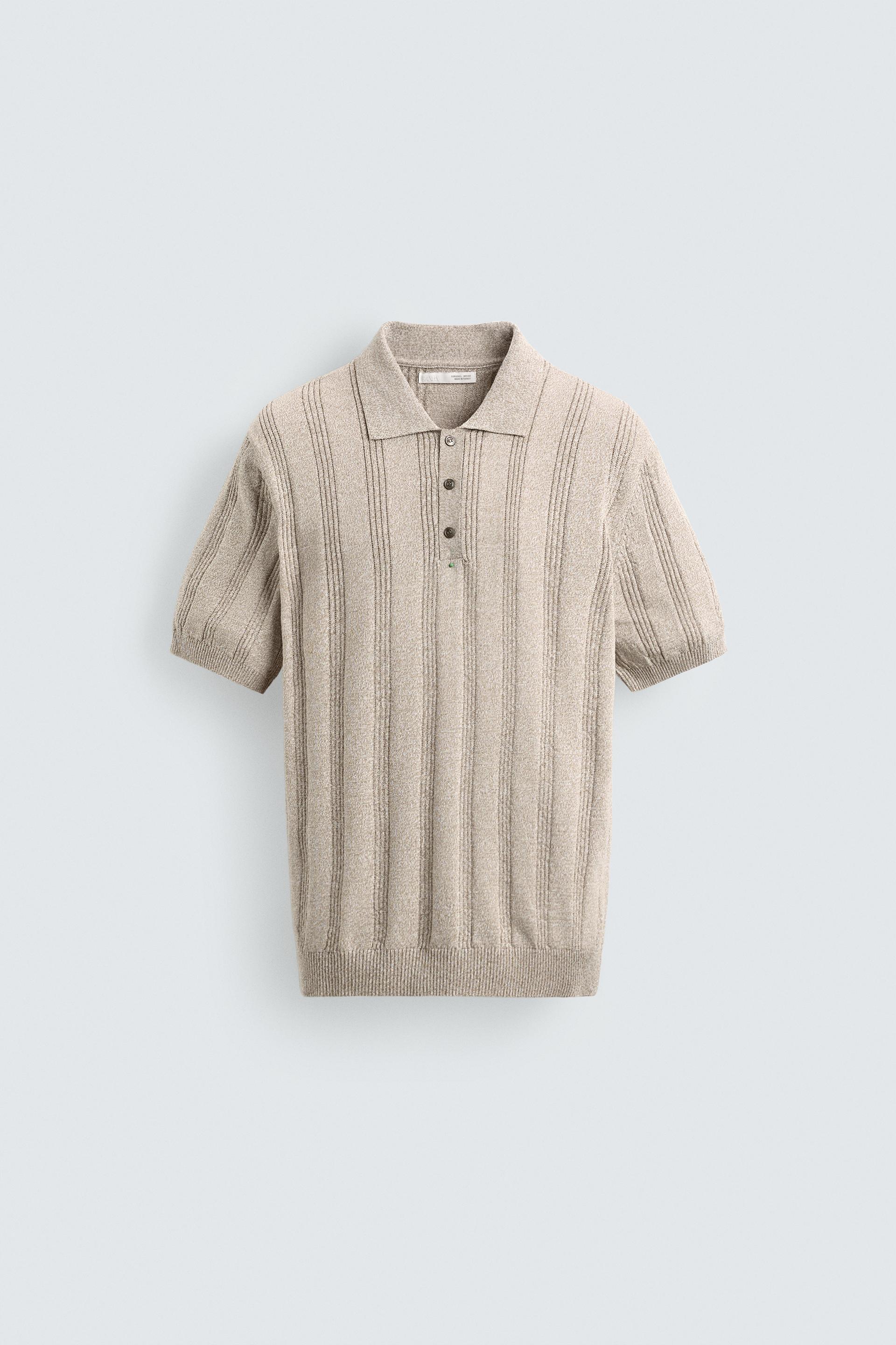 REGULAR FIT KNIT TEXTURED POLO by ZARA