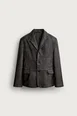 REGULAR FIT LEATHER BLAZER by ZARA