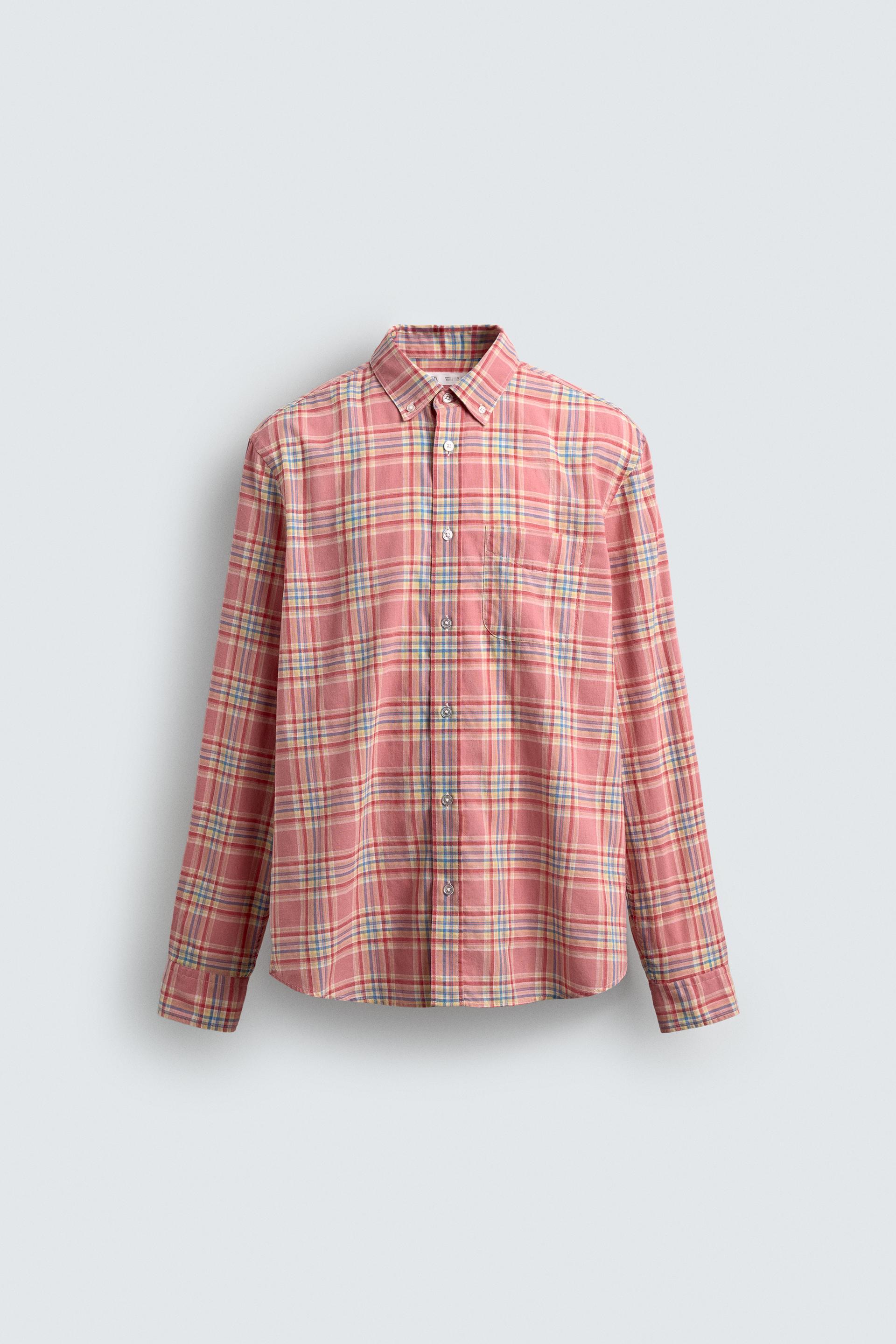 REGULAR FIT PLAID SHIRT by ZARA