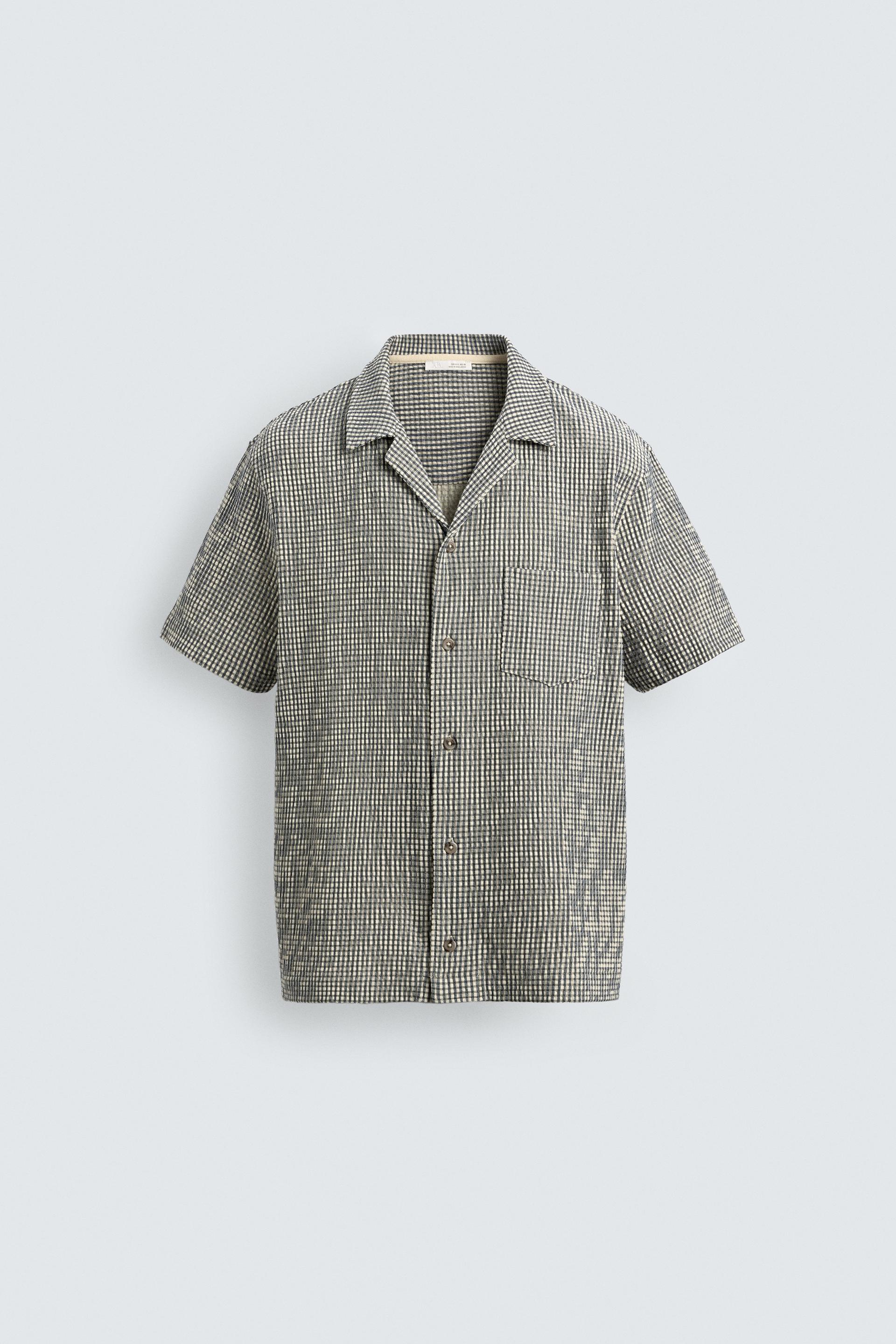 REGULAR FIT SEERSUCKER TEXTURED SHIRT by ZARA