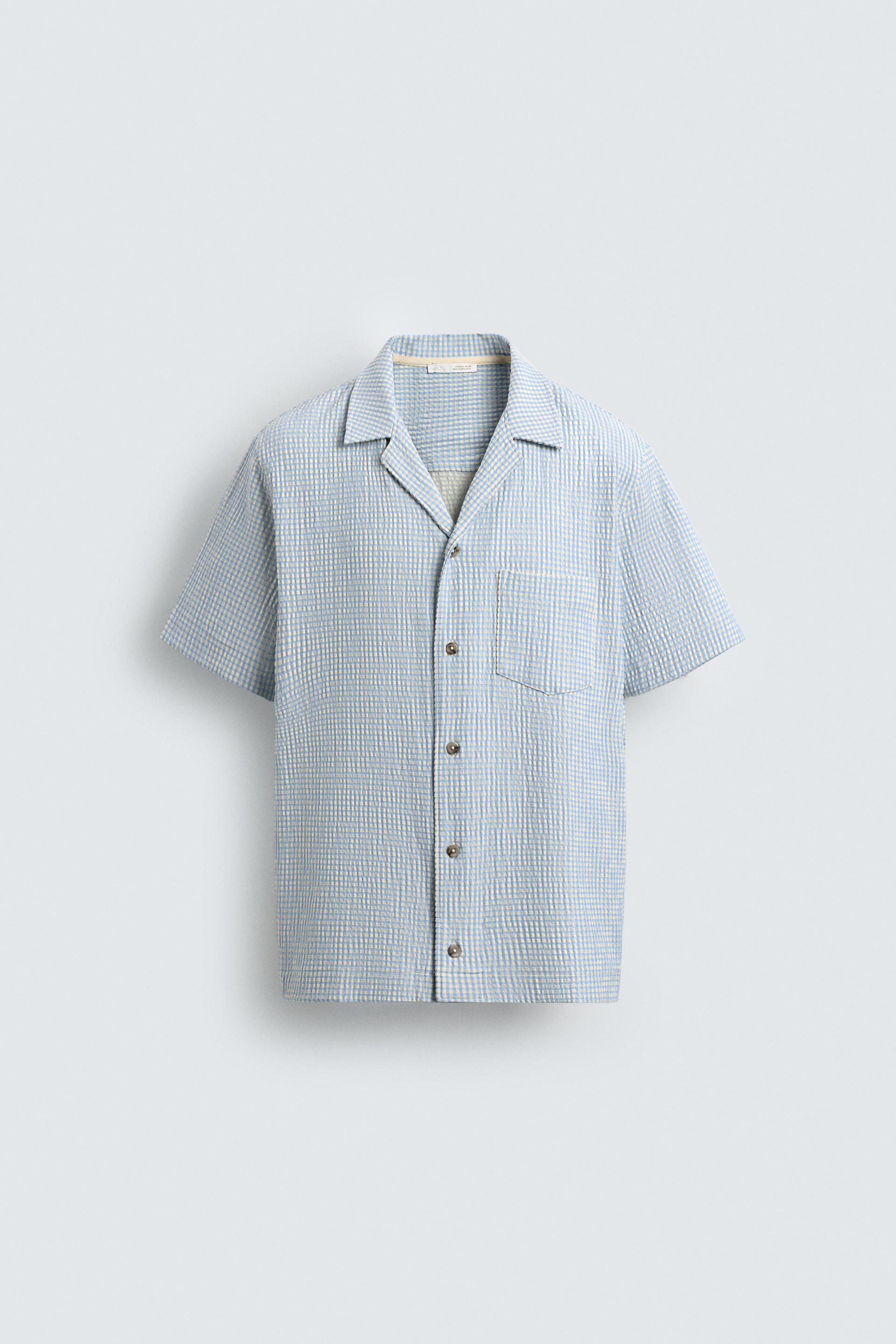 REGULAR FIT SEERSUCKER TEXTURED SHIRT by ZARA