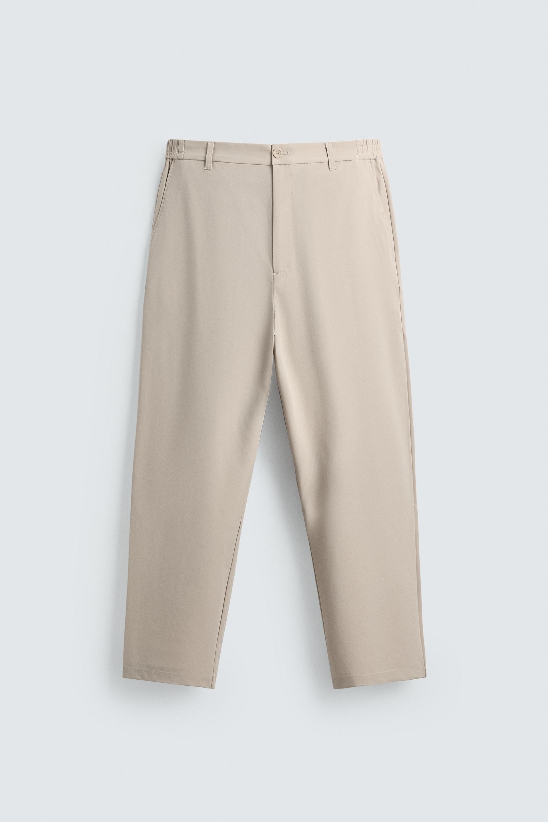 REGULAR FIT STRETCH PANTS by ZARA
