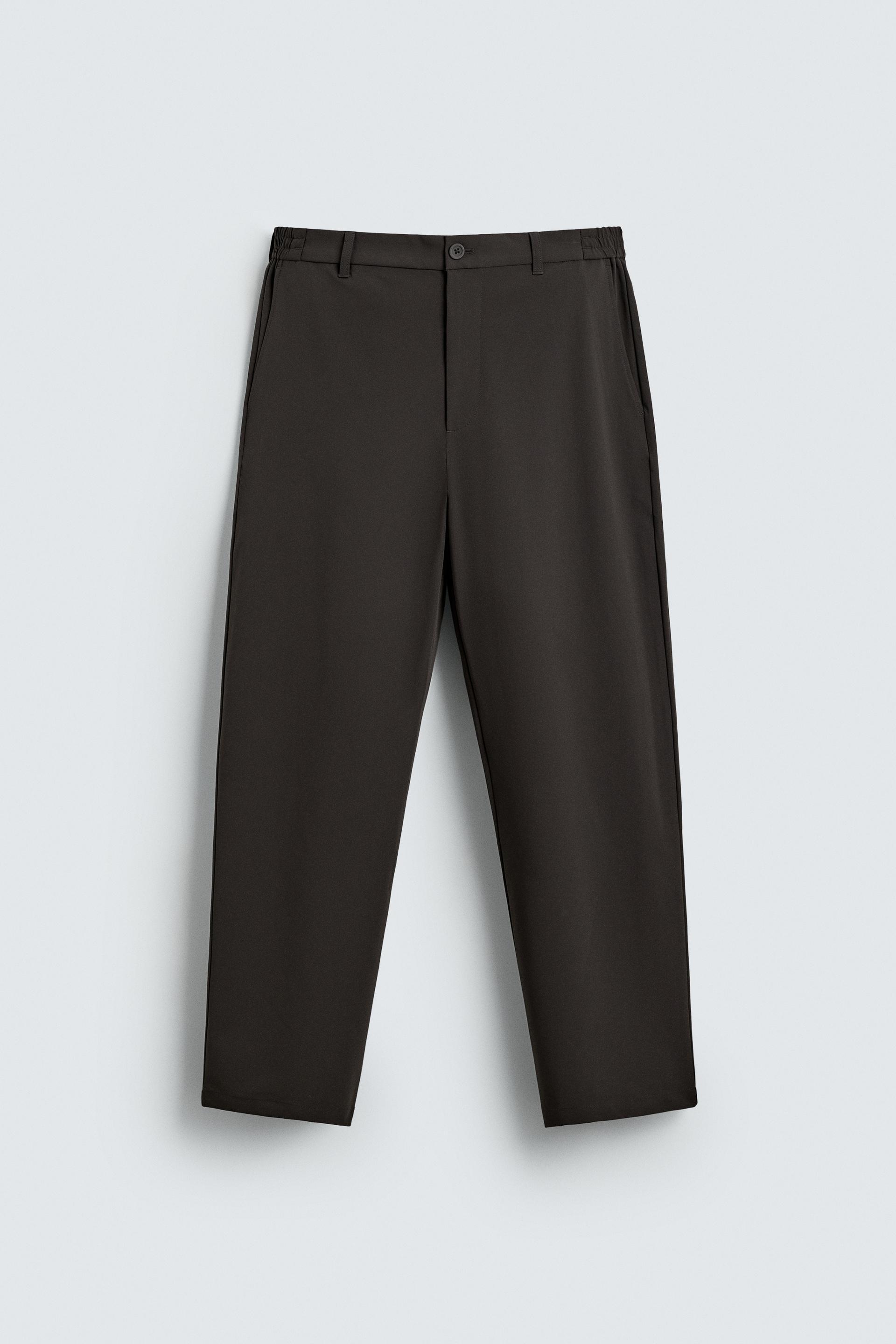 REGULAR FIT STRETCH PANTS by ZARA