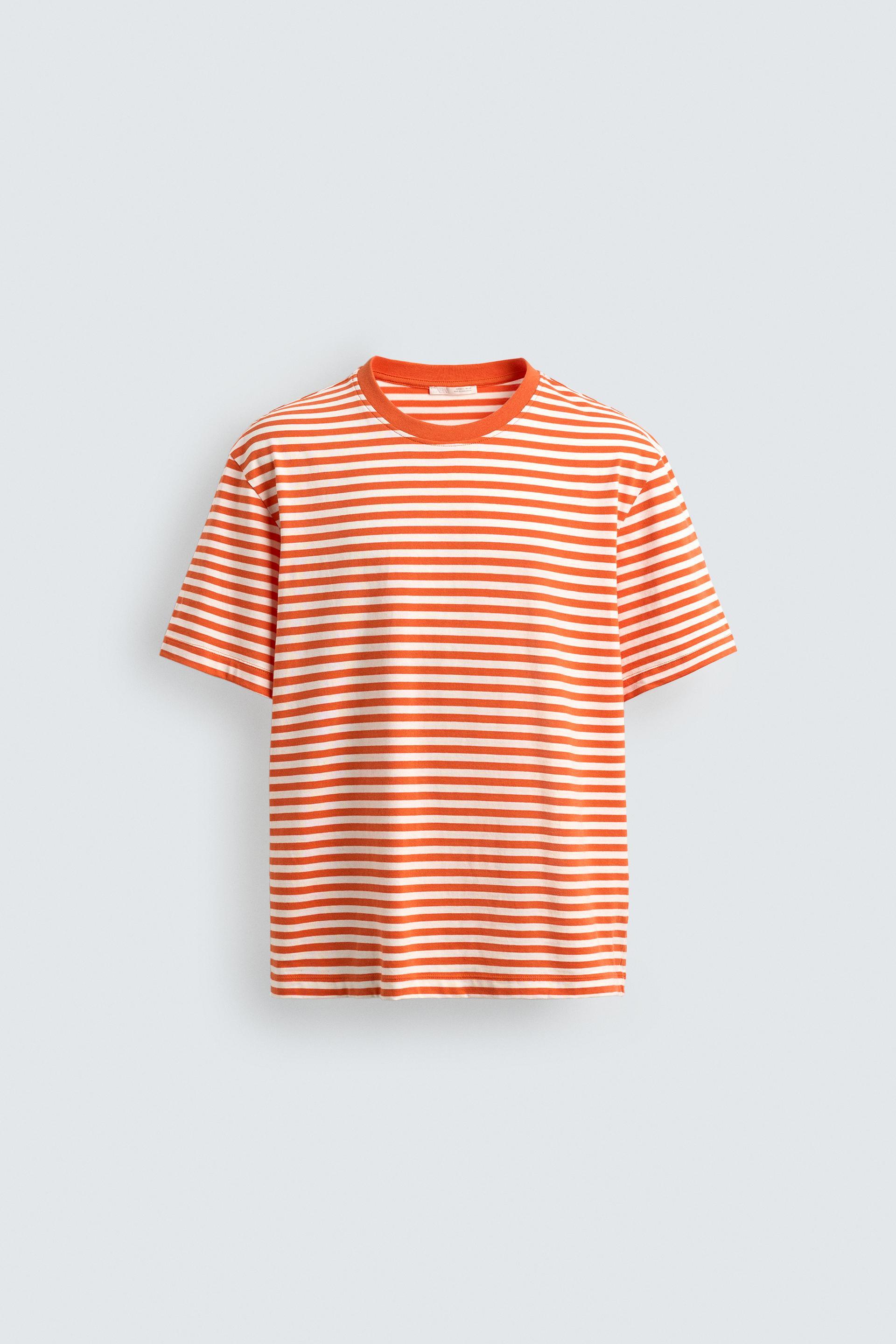 REGULAR FIT STRIPED JACQUARD T-SHIRT by ZARA