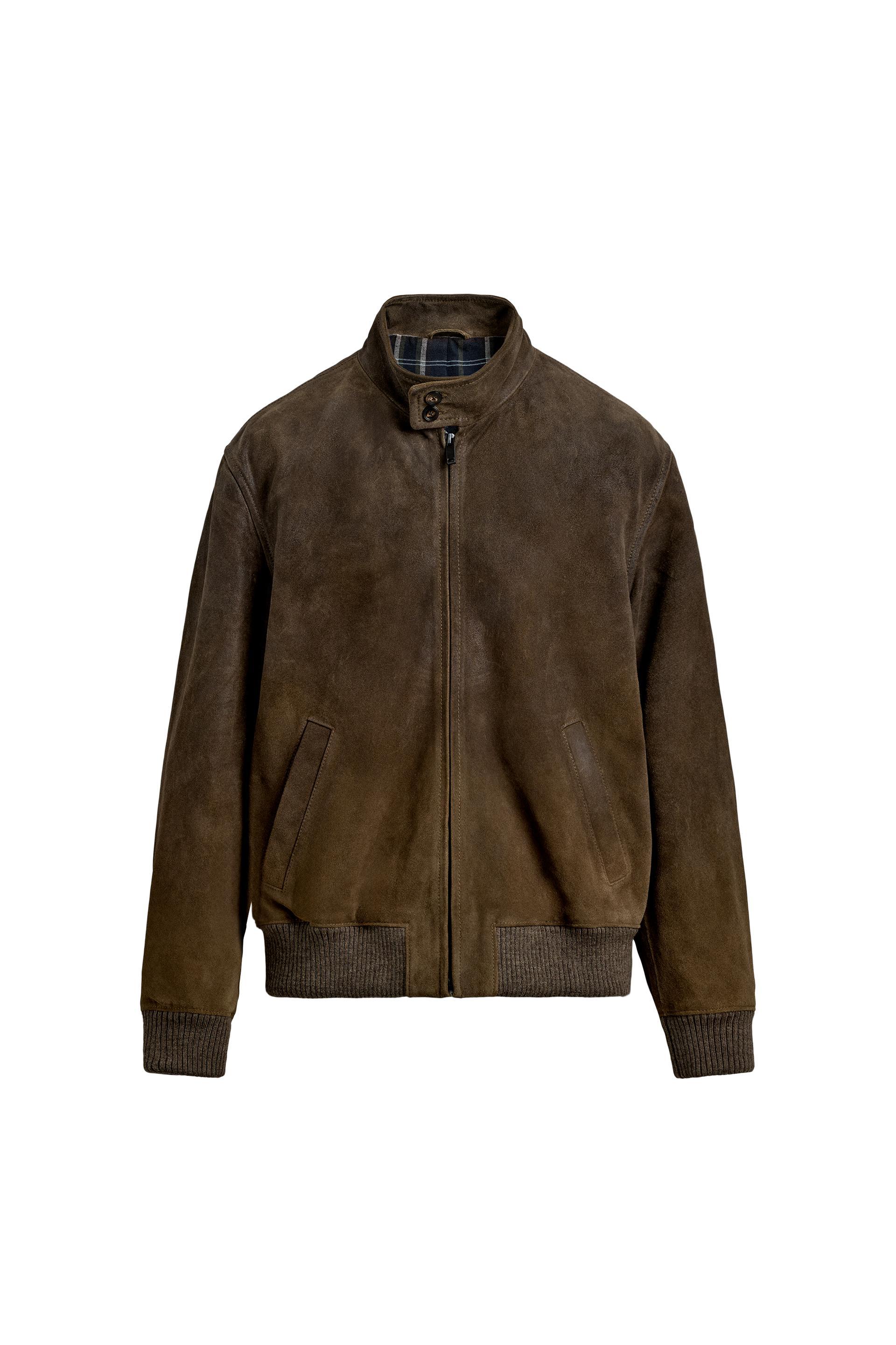 REGULAR FIT SUEDE LEATHER JACKET by ZARA