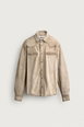 REGULAR FIT SUEDE LEATHER OVERSHIRT by ZARA