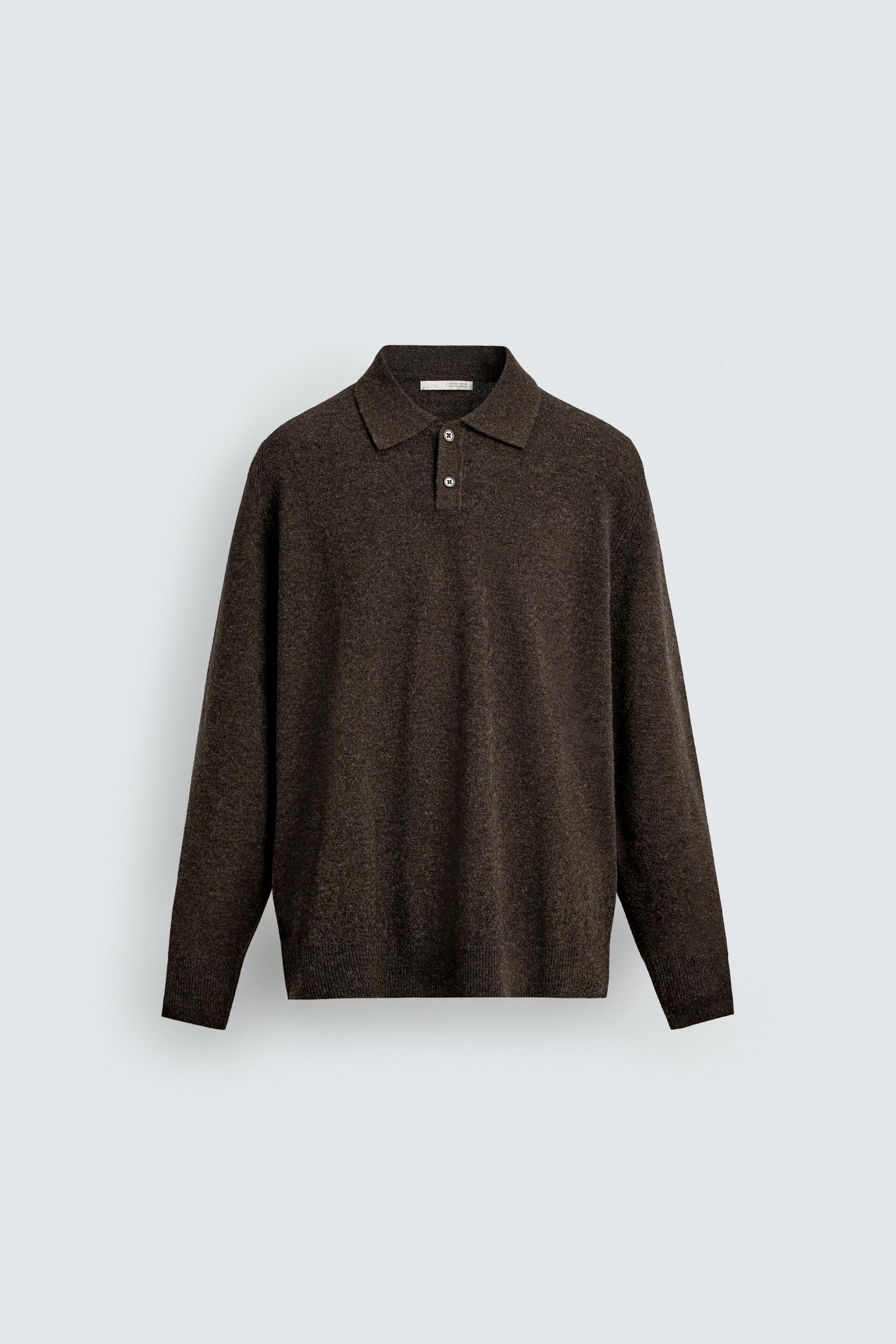 REGULAR FIT WOOL BLEND KNIT POLO SHIRT by ZARA