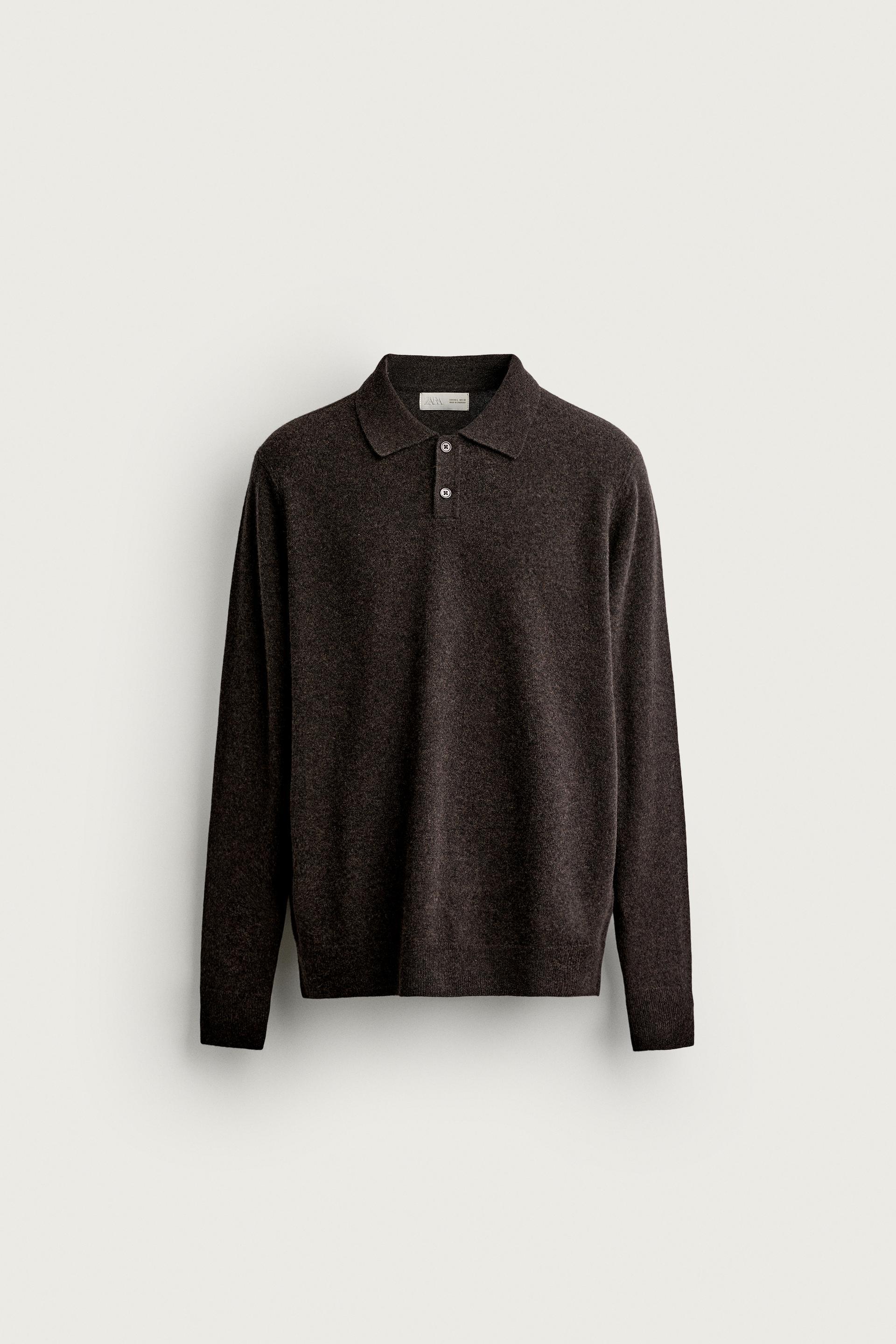 REGULAR FIT WOOL-BLEND POLO SWEATER by ZARA