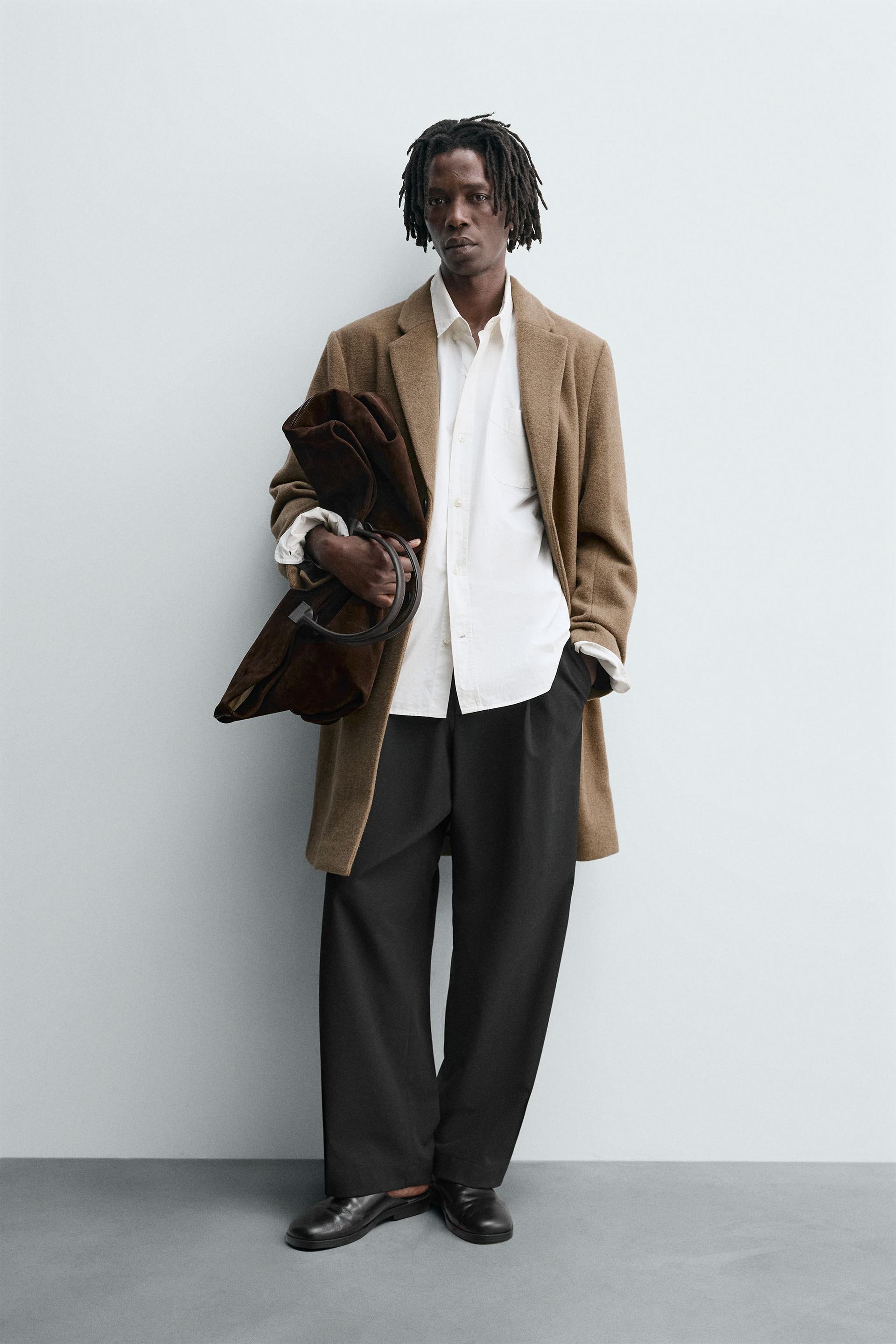 REGULAR FIT WOOL COAT by ZARA