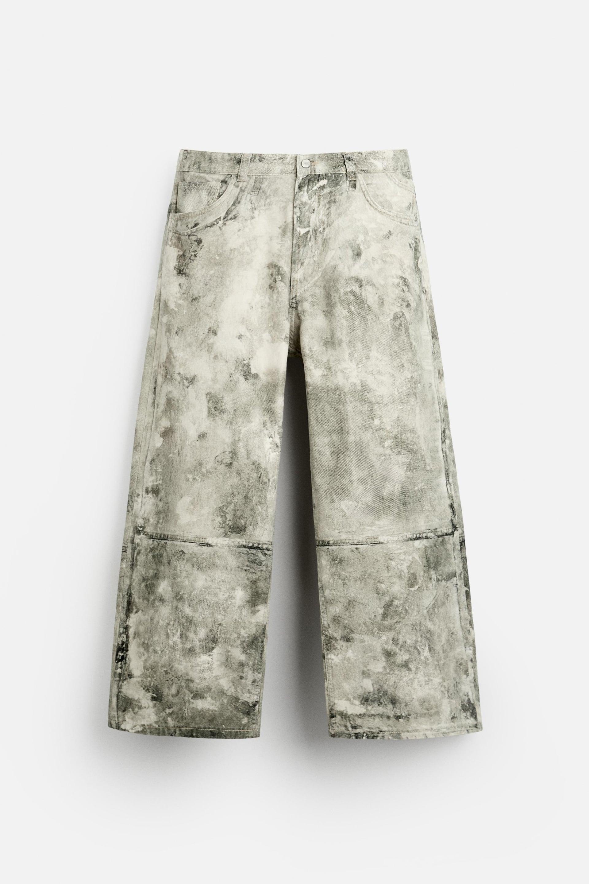 RELAXED FIT ABSTRACT PRINT PANTS by ZARA