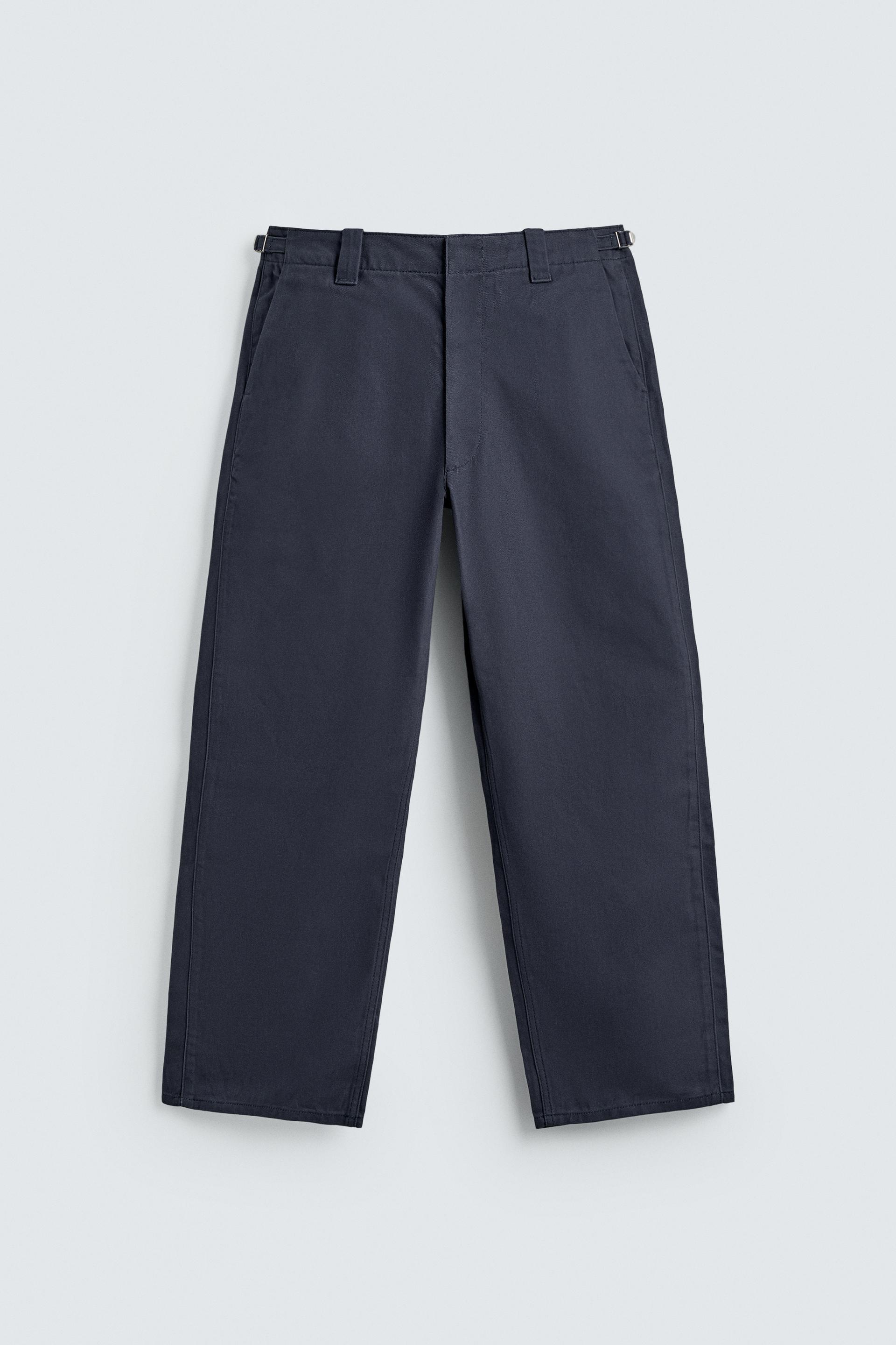 RELAXED FIT CHINO PANTS WITH BELT LOOPS by ZARA