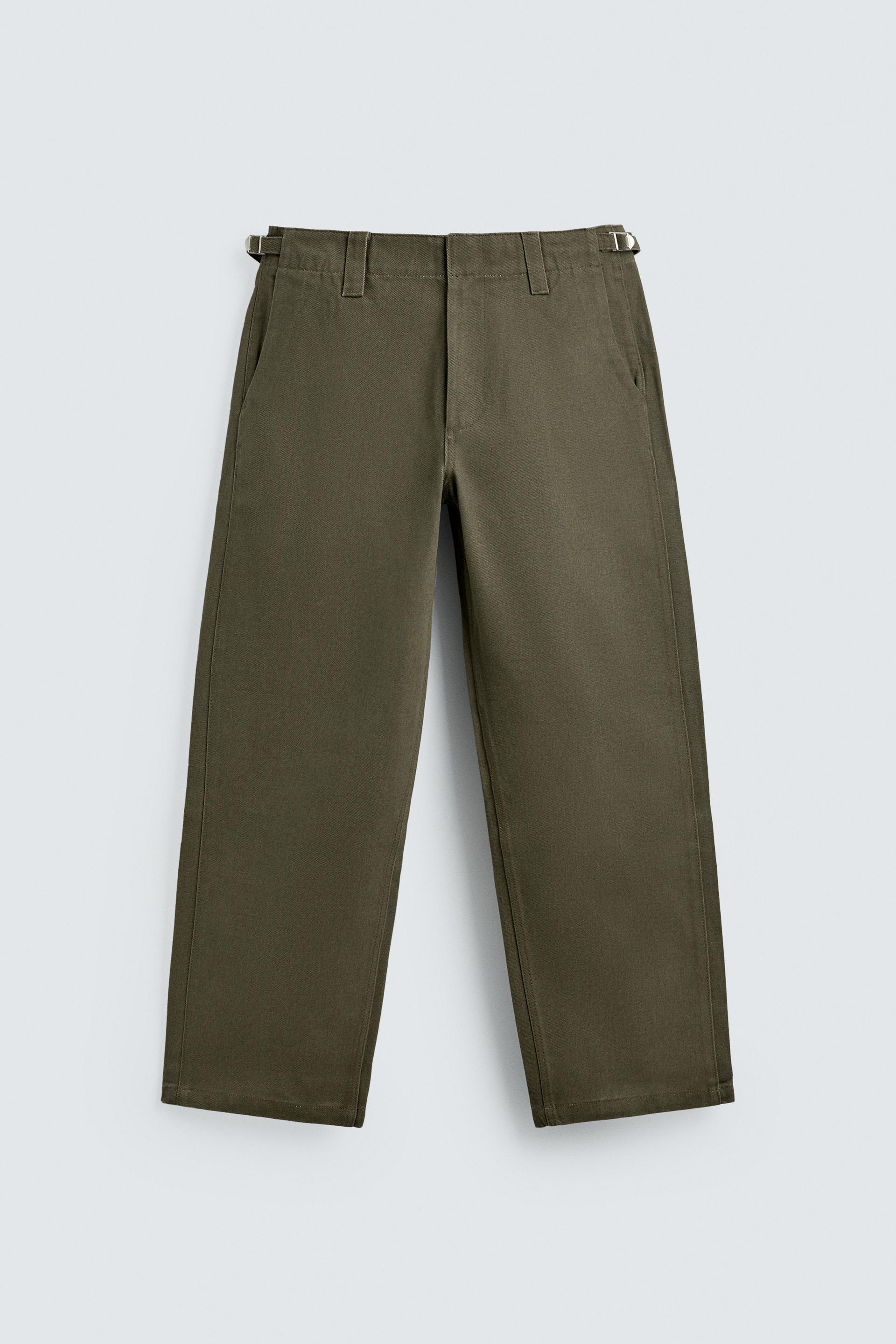 RELAXED FIT CHINO PANTS WITH BELT LOOPS by ZARA