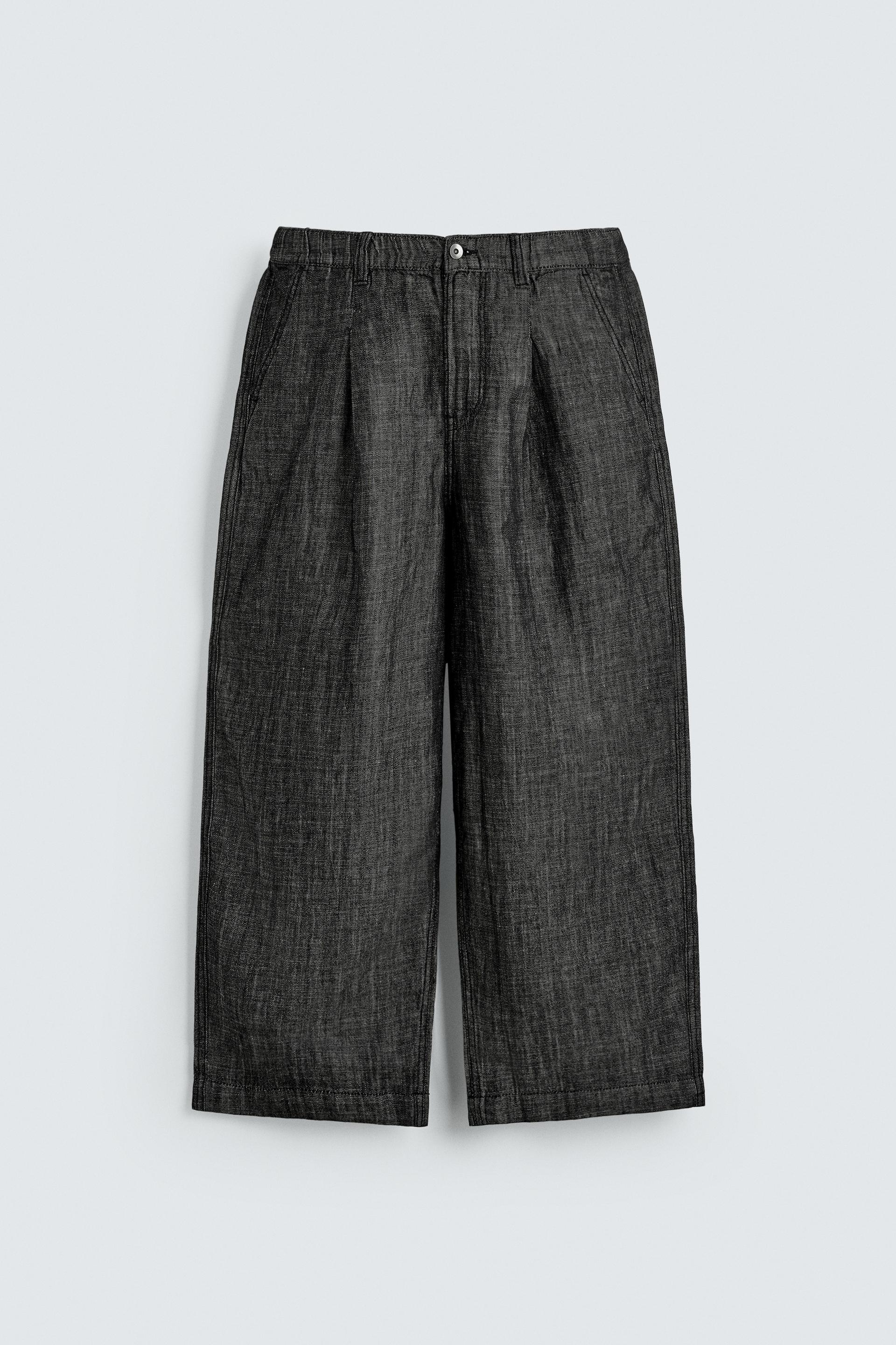 RELAXED FIT COTTON - LINEN PANTS by ZARA