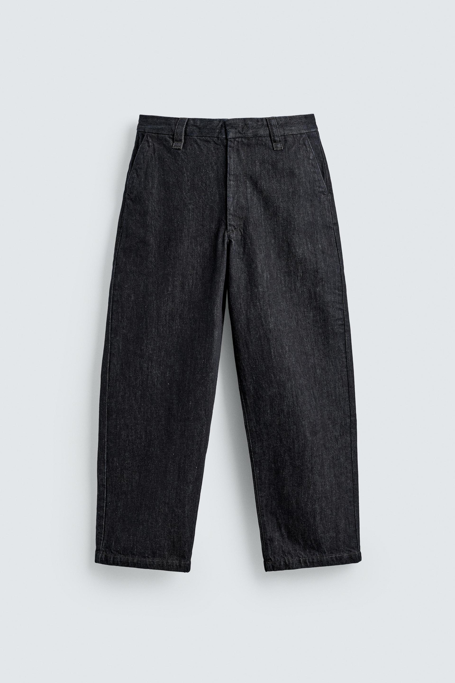RELAXED FIT DENIM CHINO PANTS by ZARA