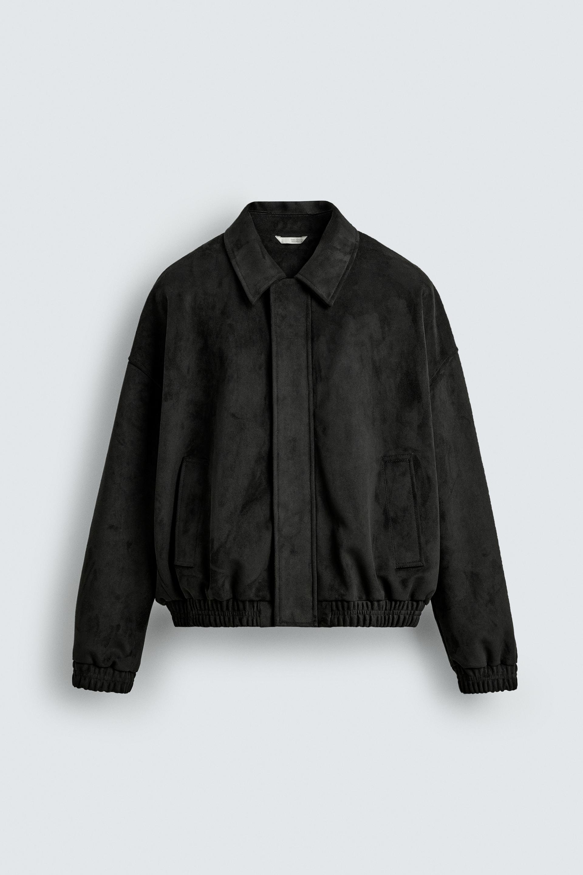 RELAXED FIT FAUX SUEDE JACKET by ZARA