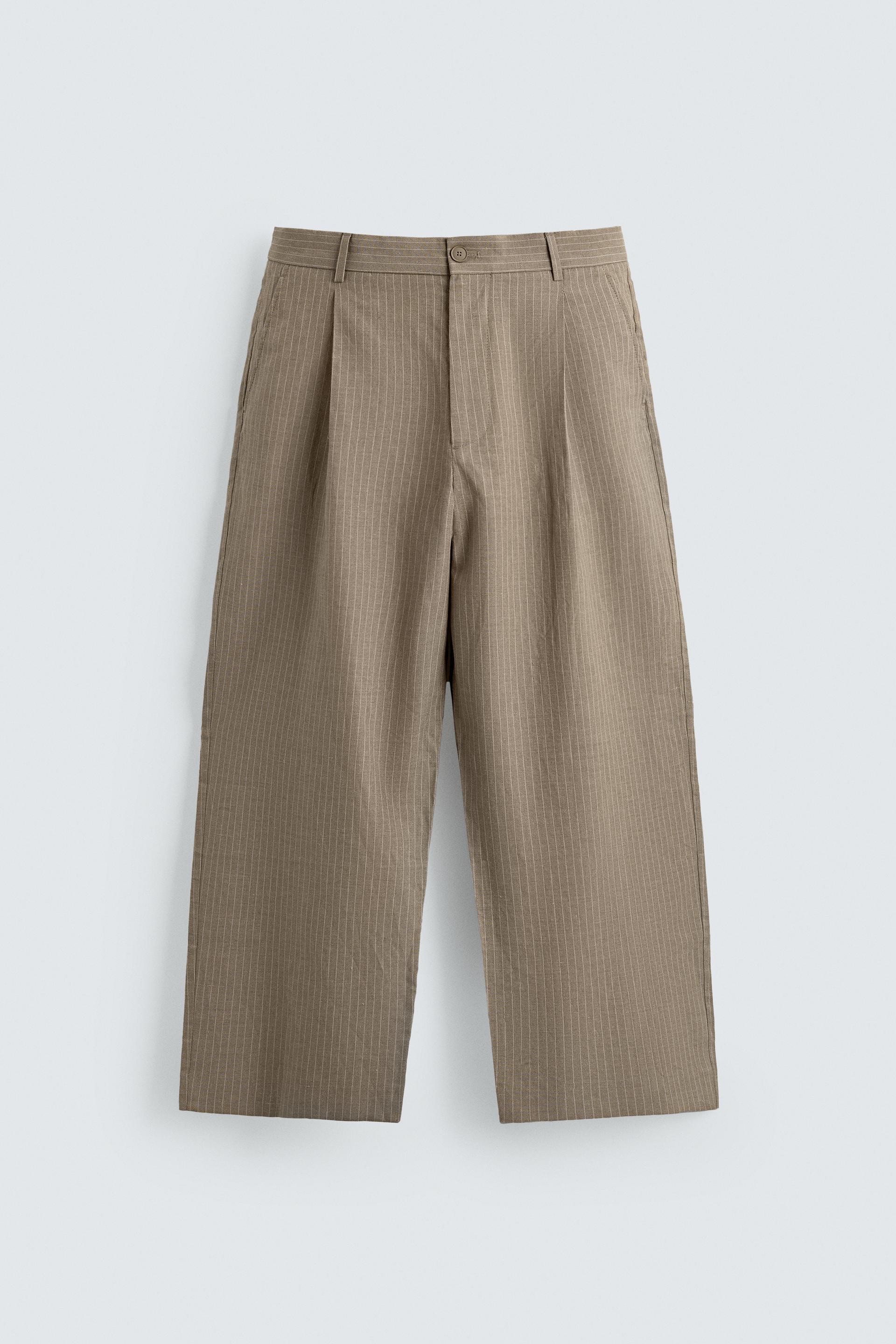 RELAXED FIT LINEN - COTTON PANTS by ZARA