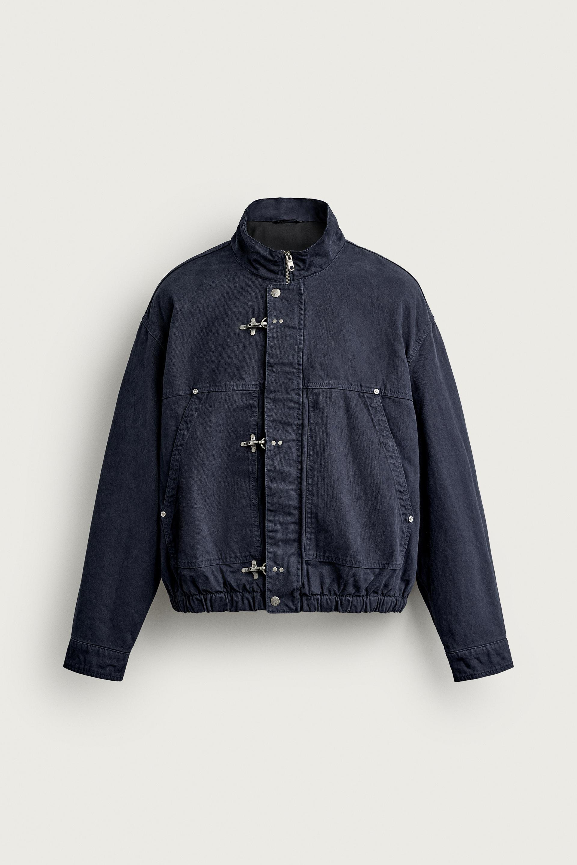 RELAXED-FIT METAL FROG FASTENING JACKET by ZARA
