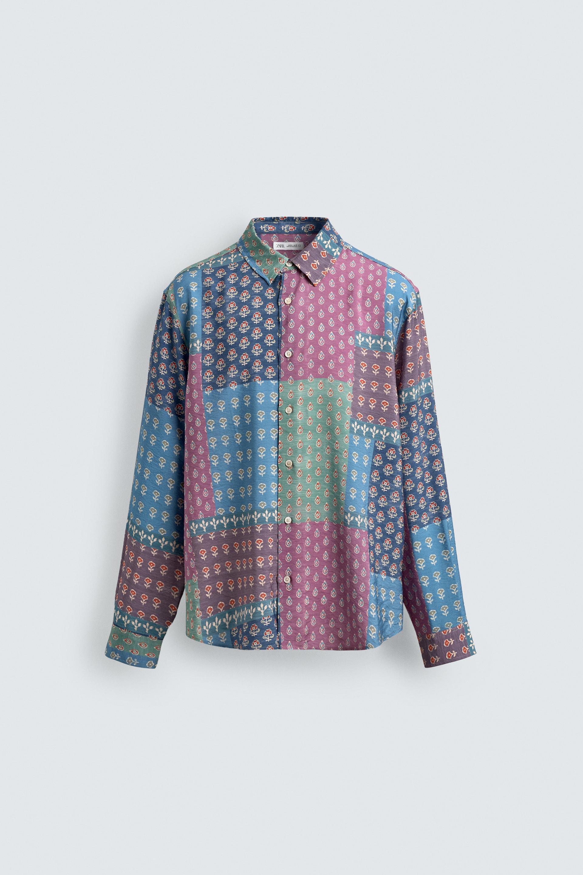 RELAXED FIT PATCHWORK PRINT SHIRT by ZARA