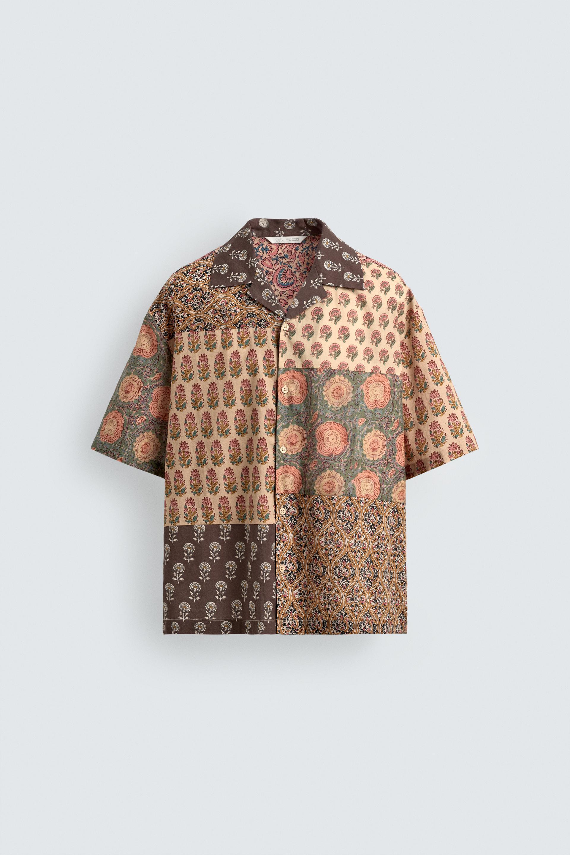 RELAXED FIT PATCHWORK PRINT SHIRT by ZARA