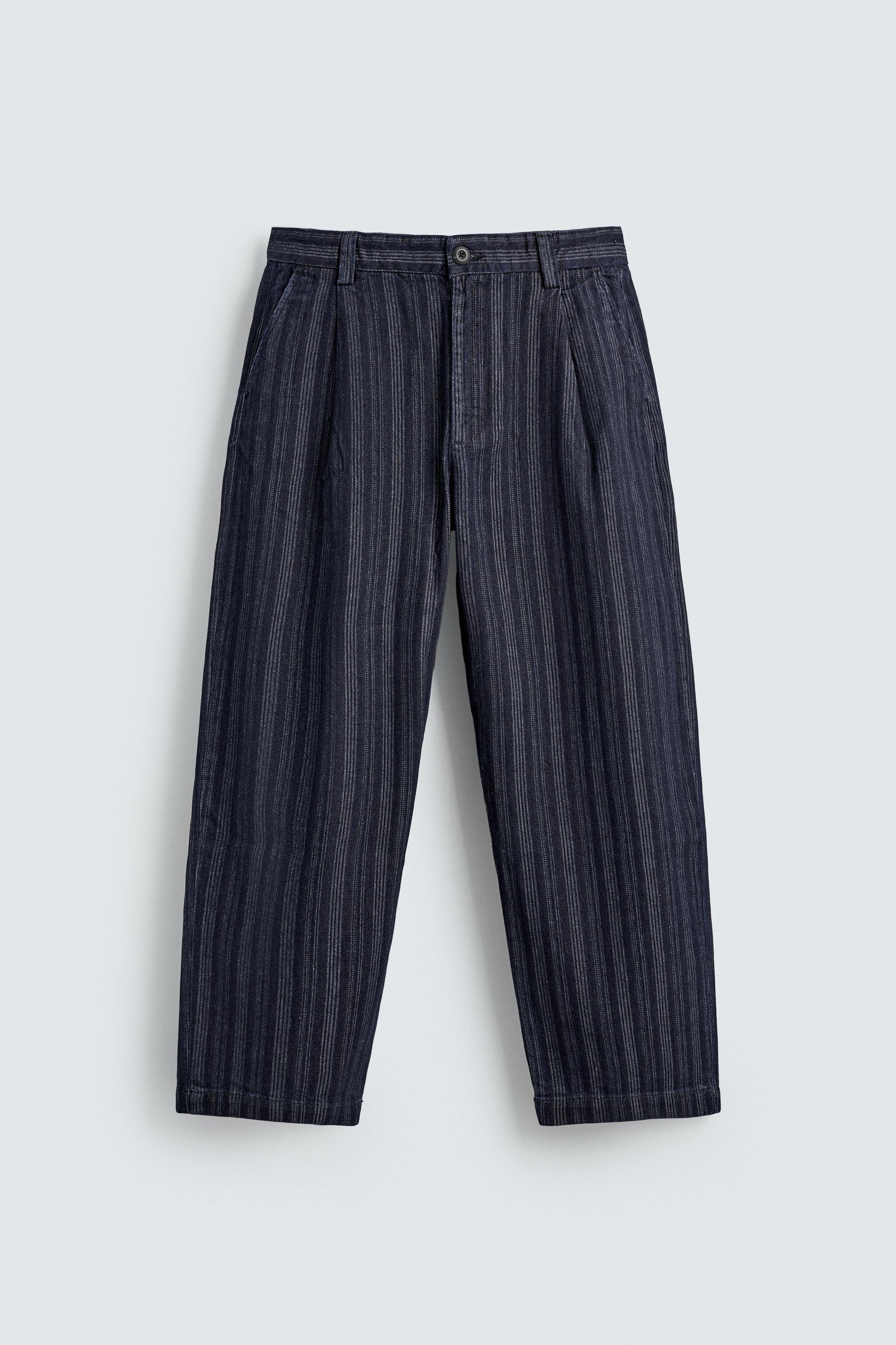 RELAXED FIT PINSTRIPE CHINO PANTS by ZARA