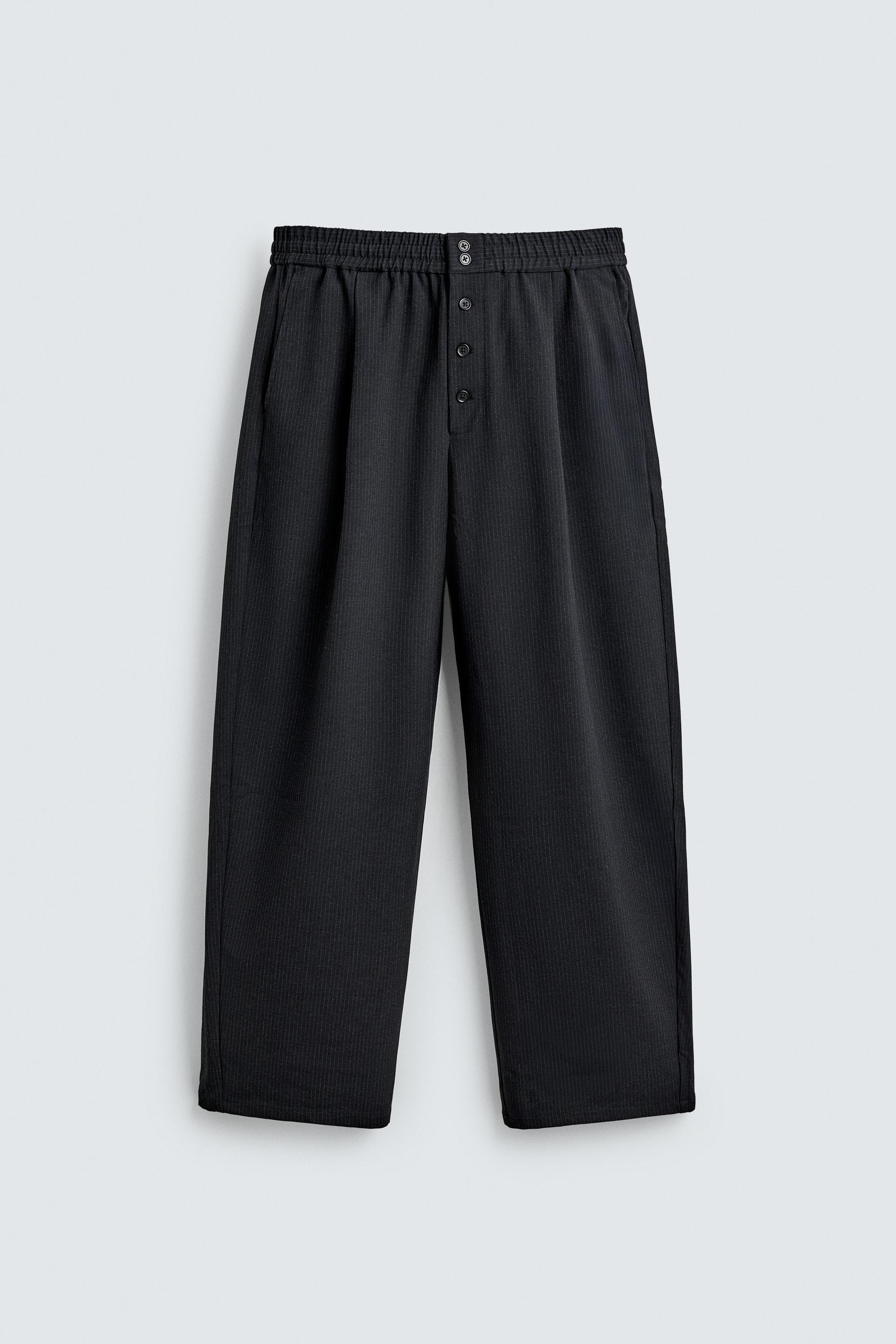 RELAXED FIT PINSTRIPE PANTS by ZARA