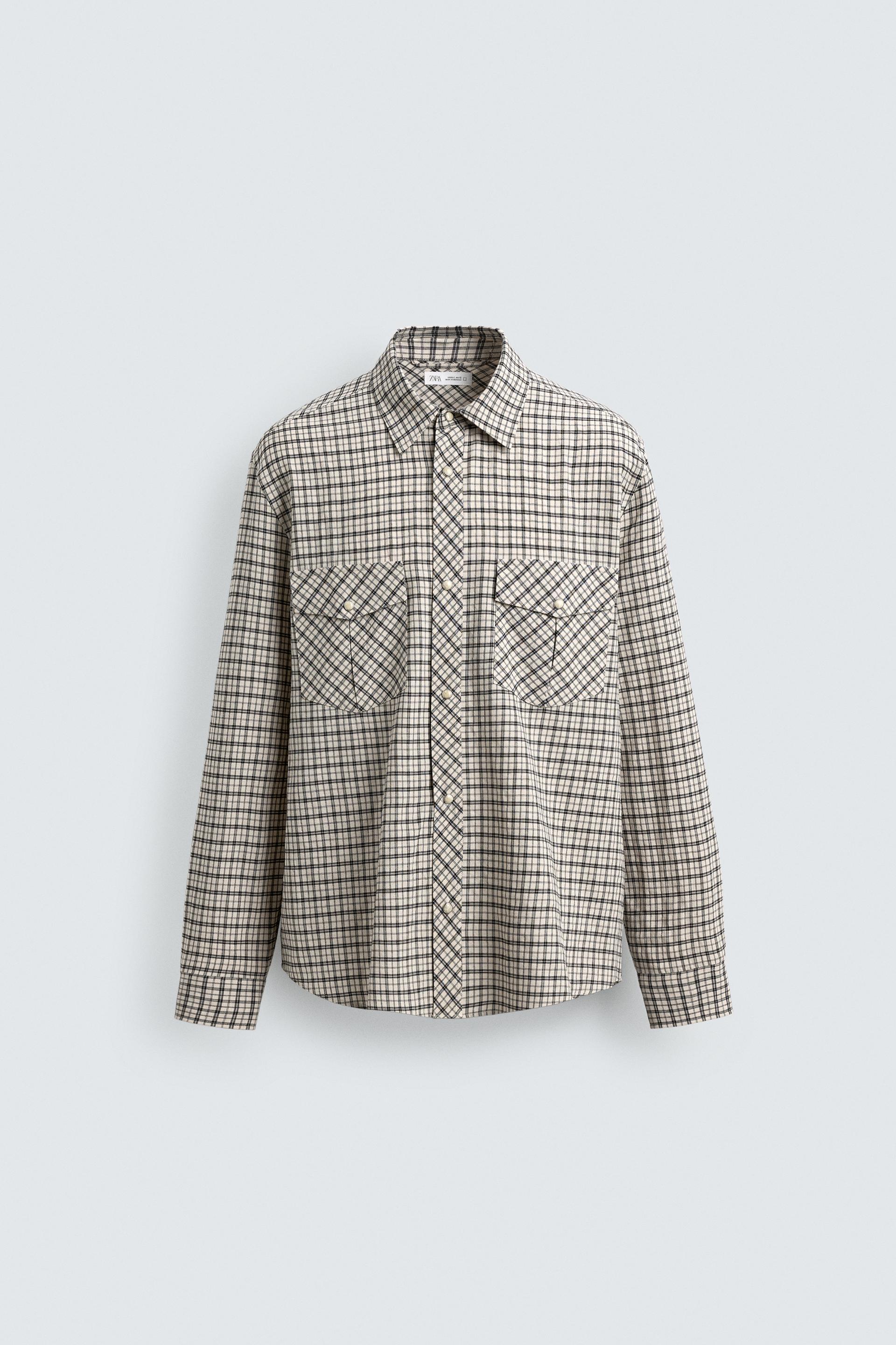 RELAXED FIT PLAID SHIRT by ZARA