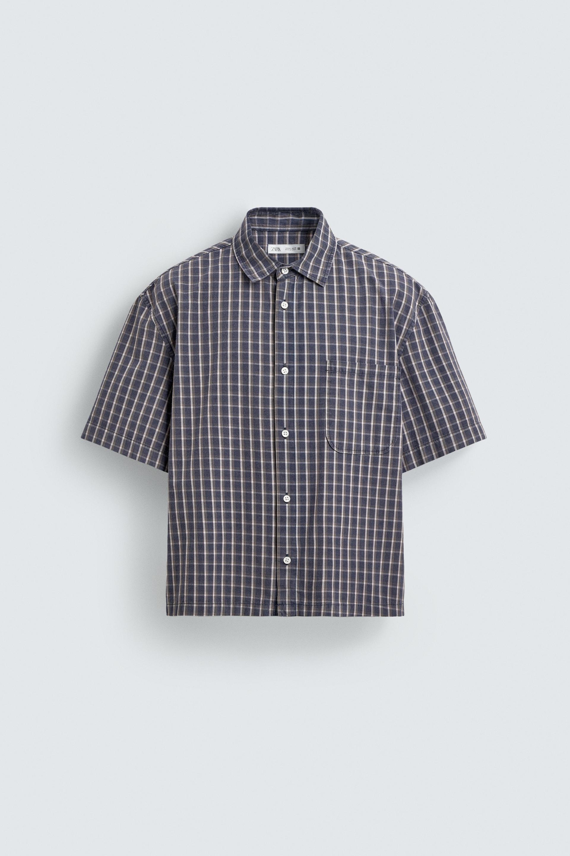 RELAXED FIT PLAID SHIRT by ZARA