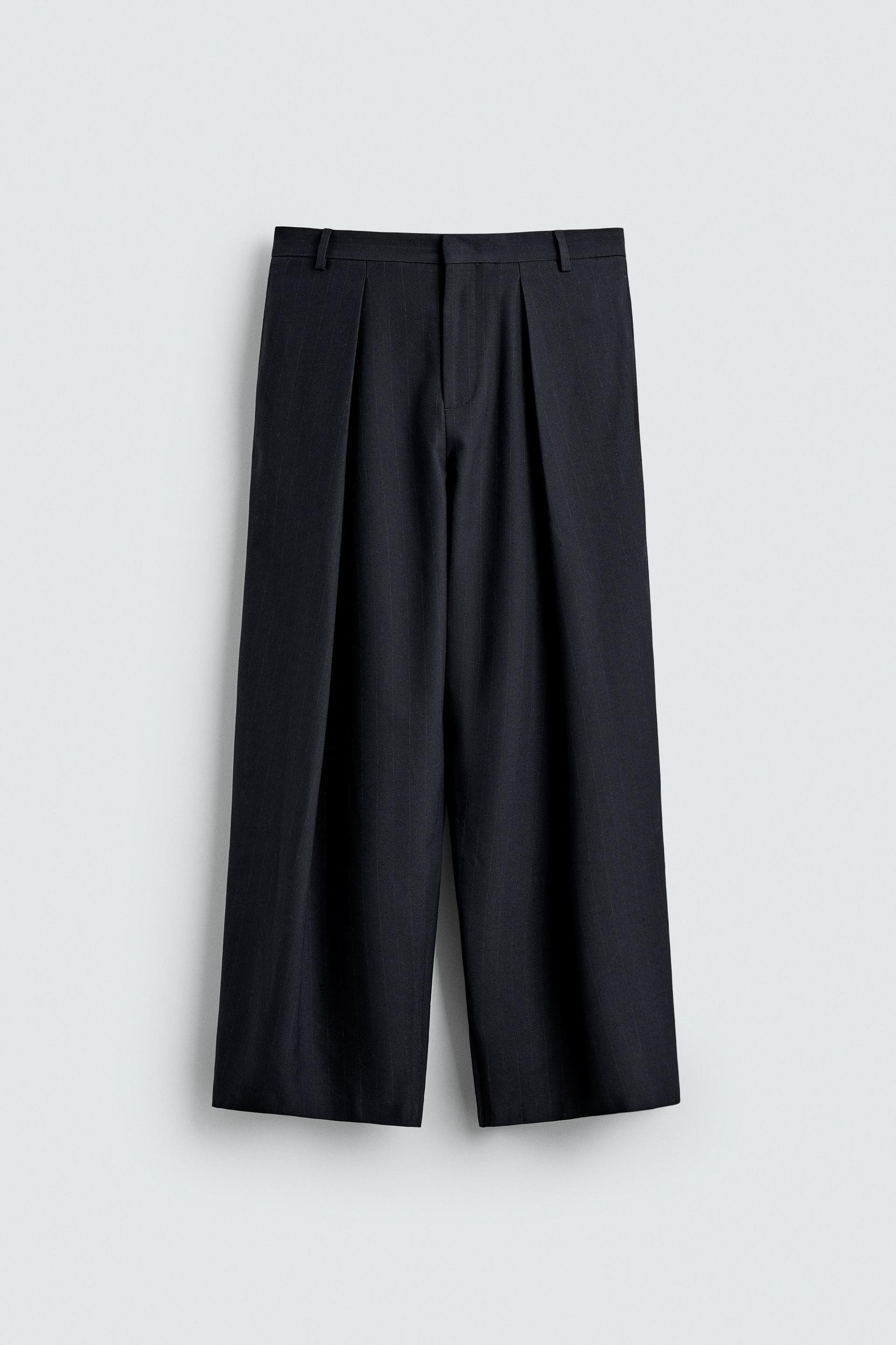 RELAXED FIT PLEATED PANTS by ZARA