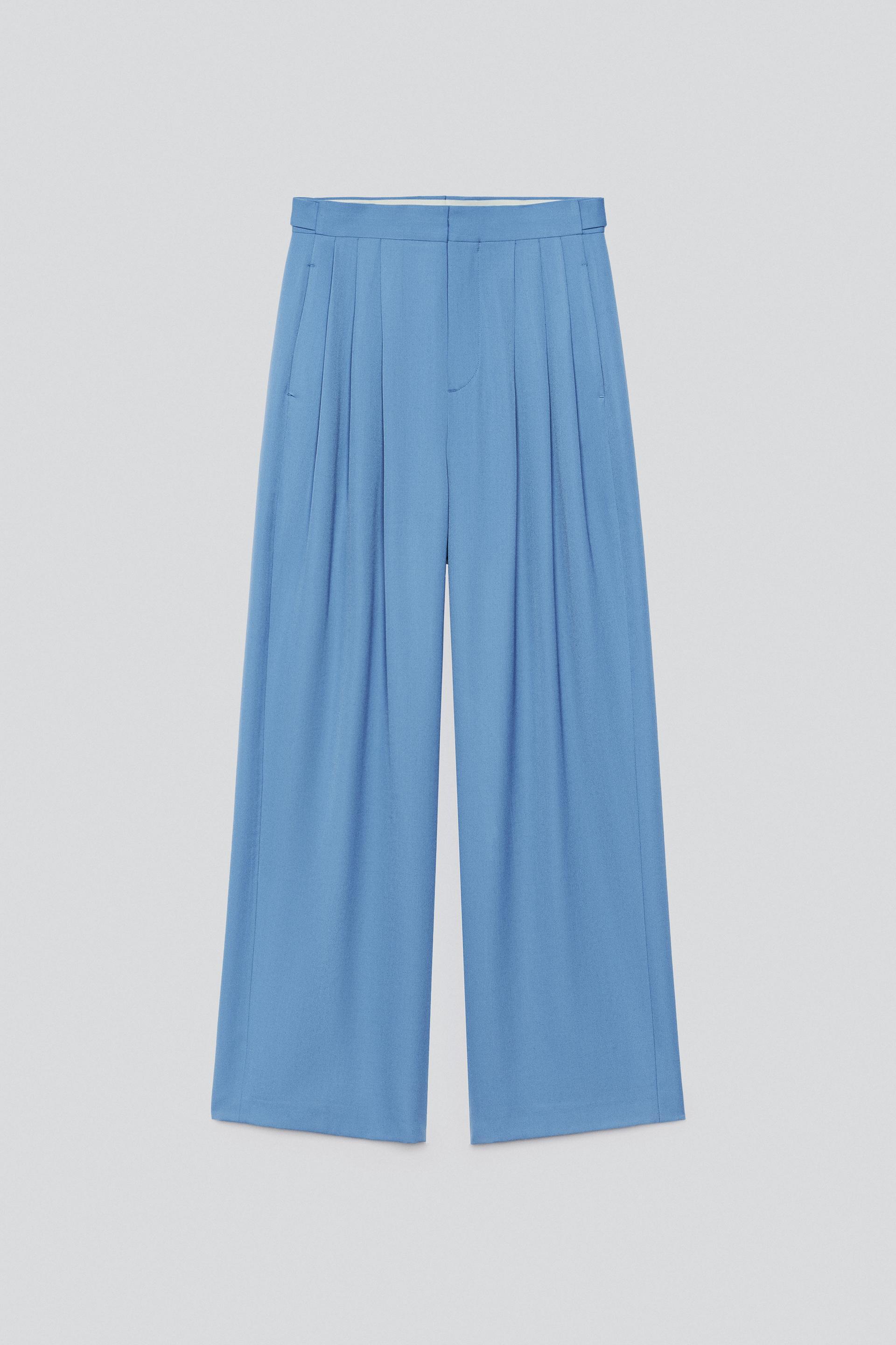 RELAXED FIT PLEATED SUIT PANTS by ZARA