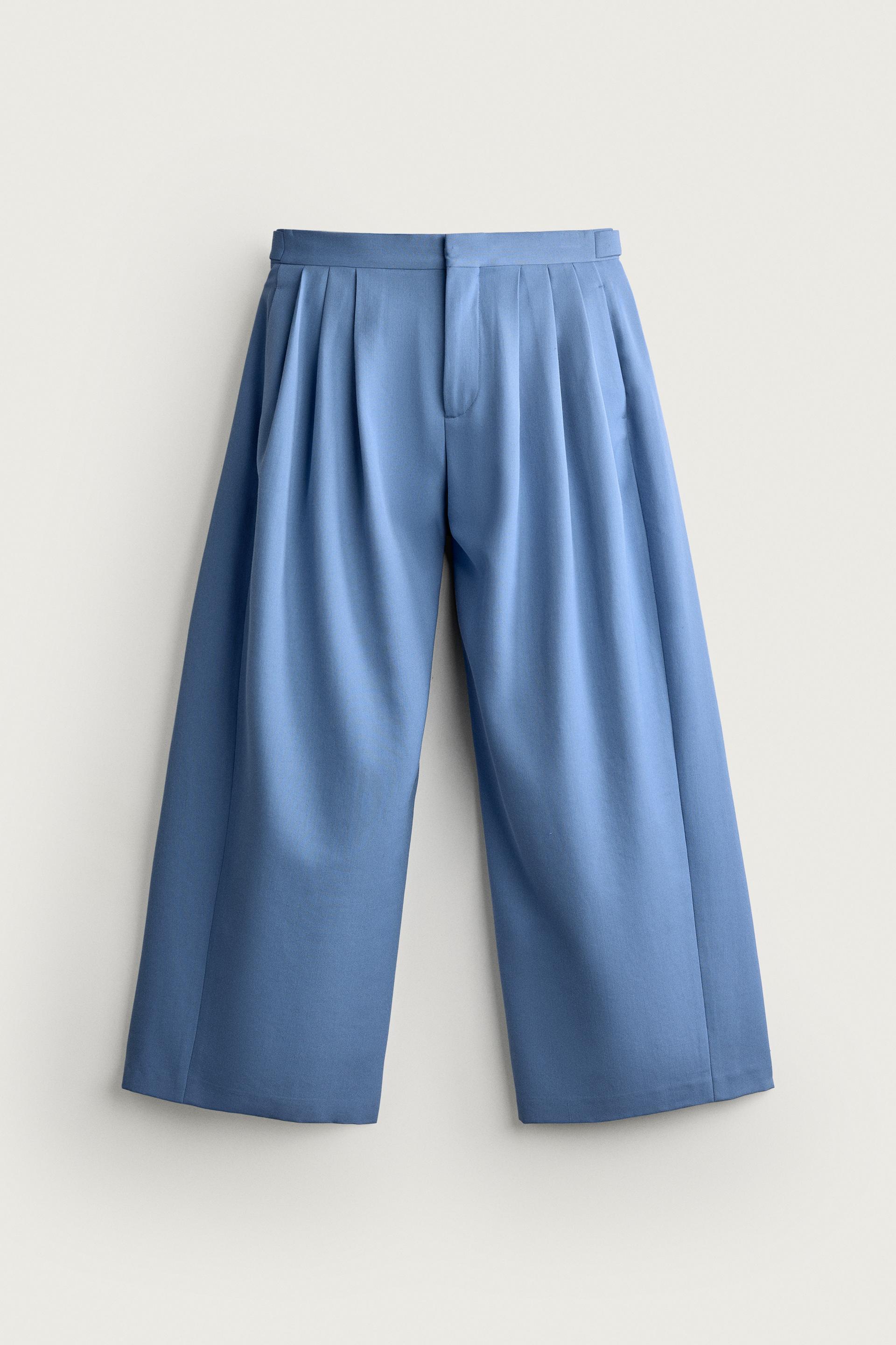 RELAXED FIT PLEATED SUIT PANTS by ZARA
