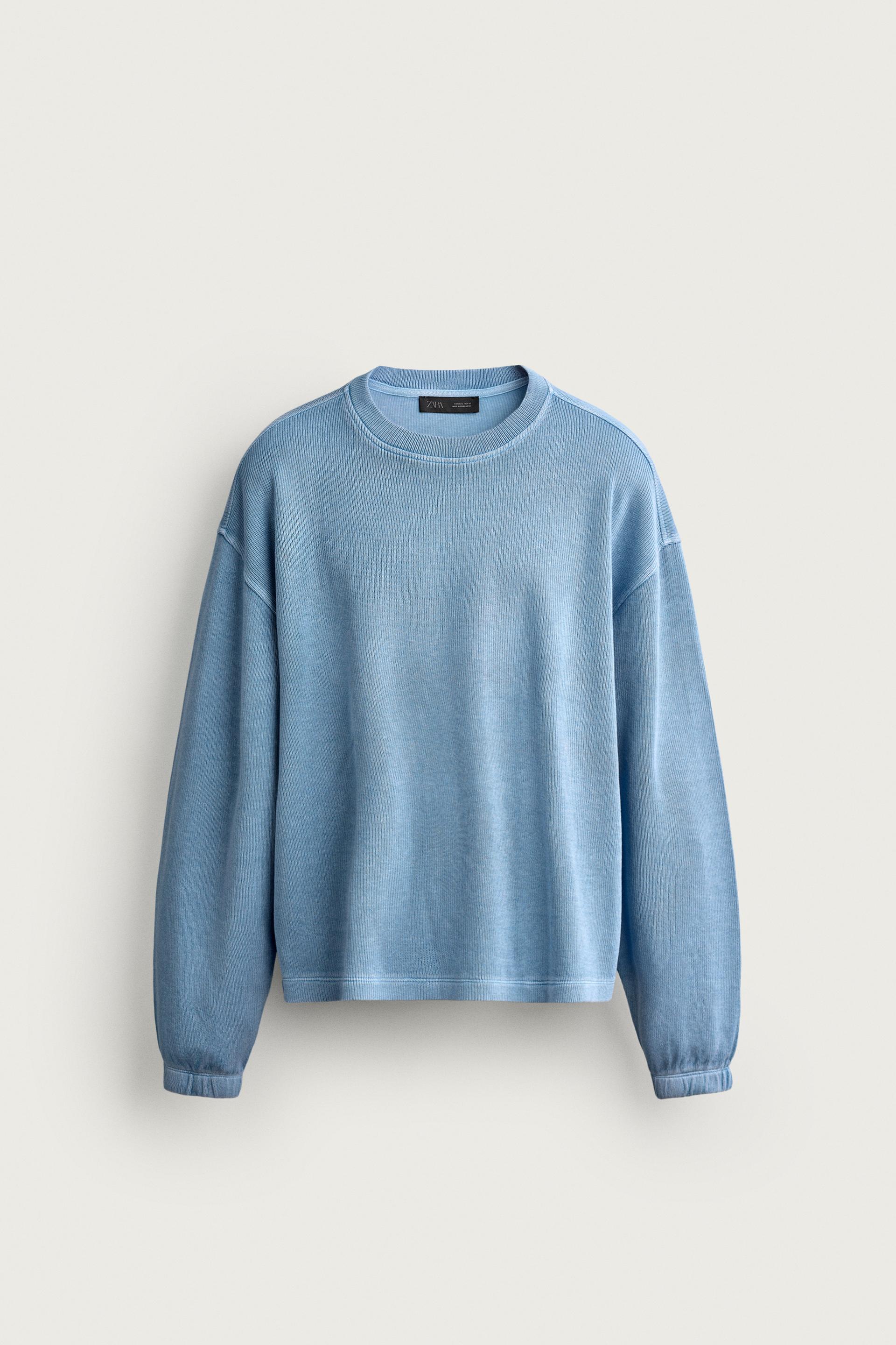 RELAXED FIT RIBBED SWEAT-SHIRT by ZARA
