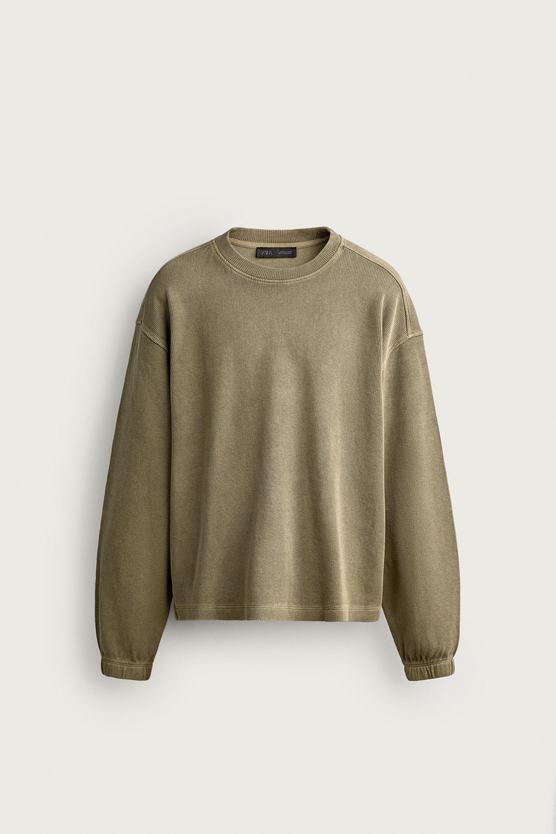 RELAXED FIT RIBBED SWEAT-SHIRT by ZARA