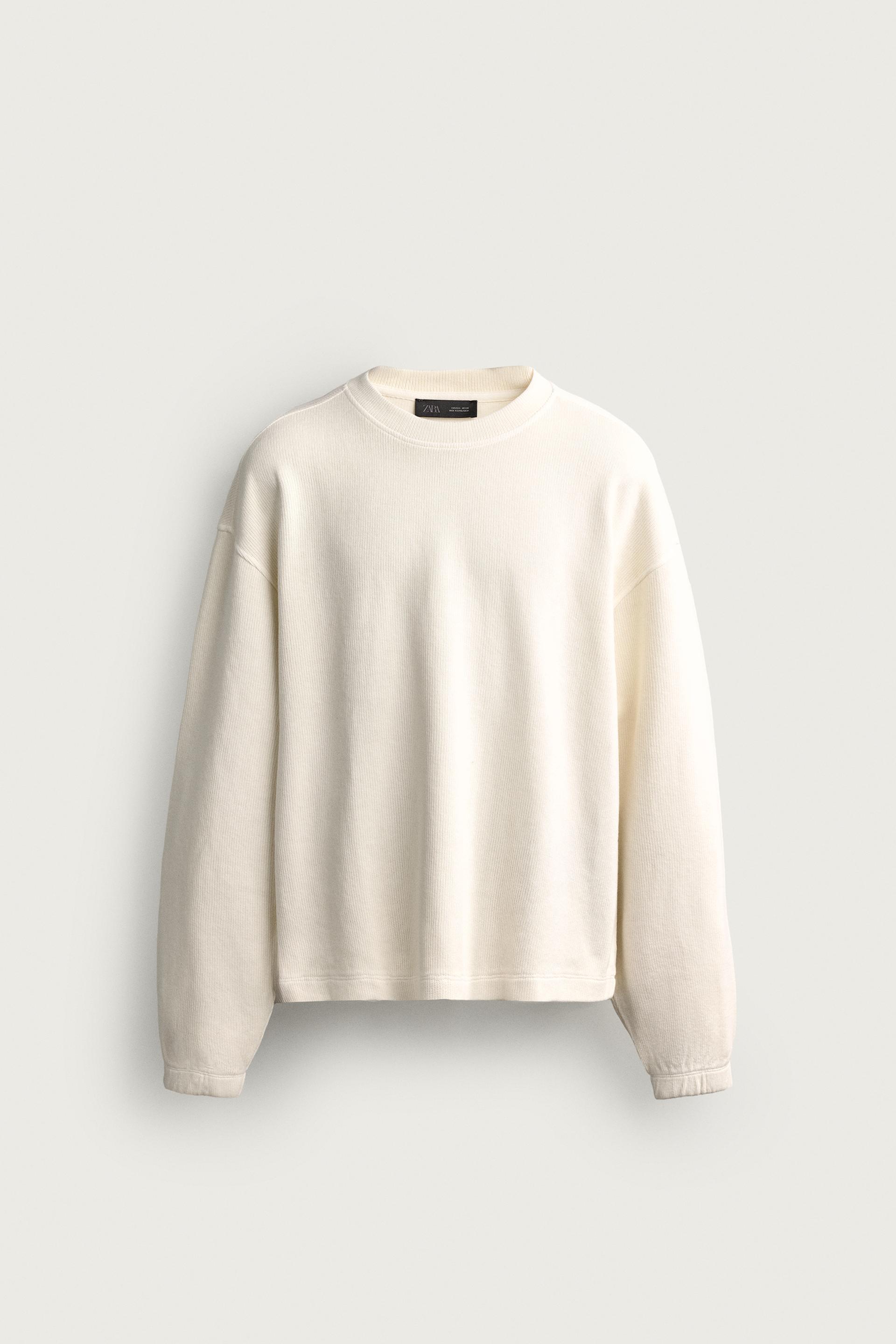 RELAXED FIT RIBBED SWEAT-SHIRT by ZARA