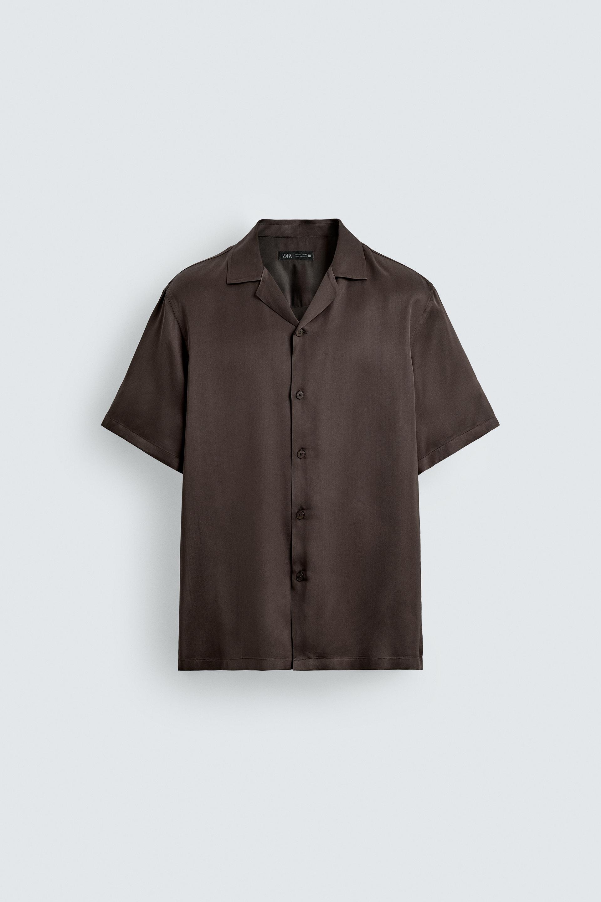 RELAXED FIT SATIN EFFECT SHIRT by ZARA