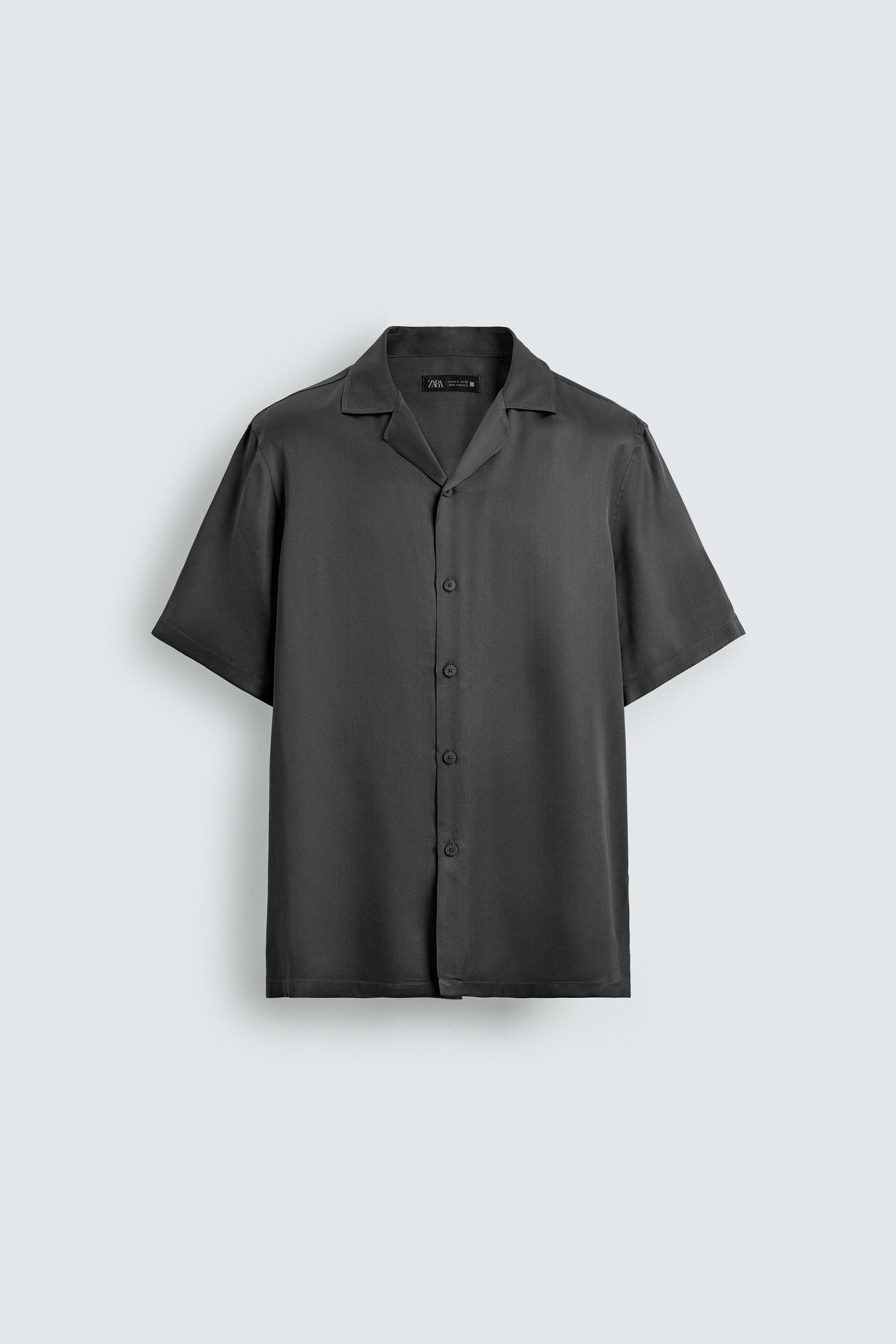 RELAXED FIT SATIN EFFECT SHIRT by ZARA