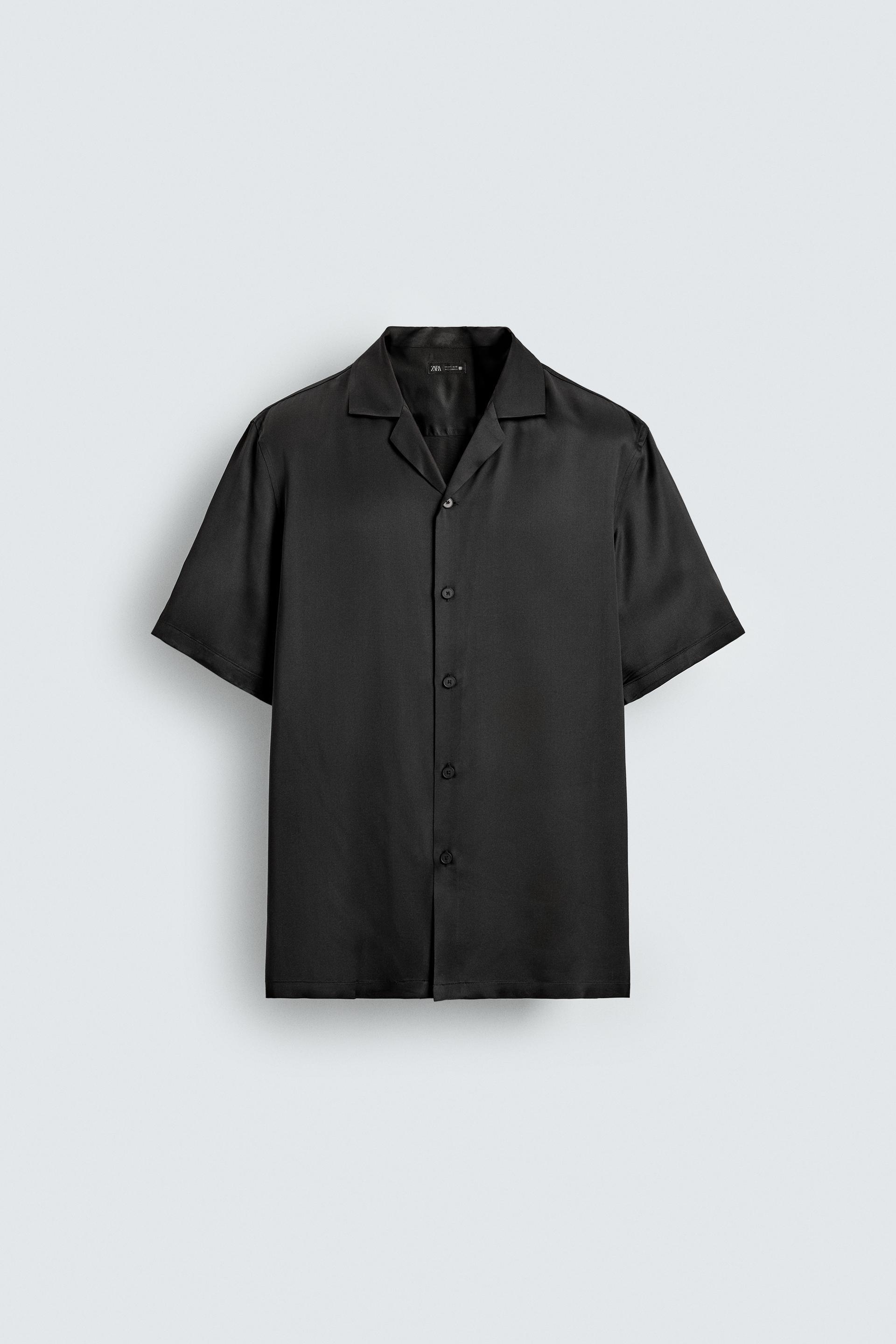 RELAXED FIT SATIN EFFECT SHIRT by ZARA