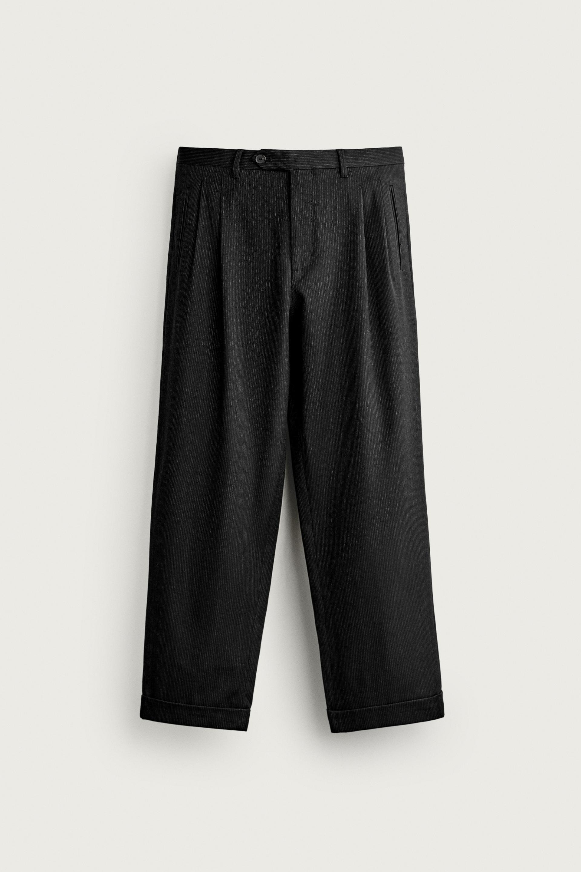 RELAXED FIT STRIPED SUIT PANTS by ZARA
