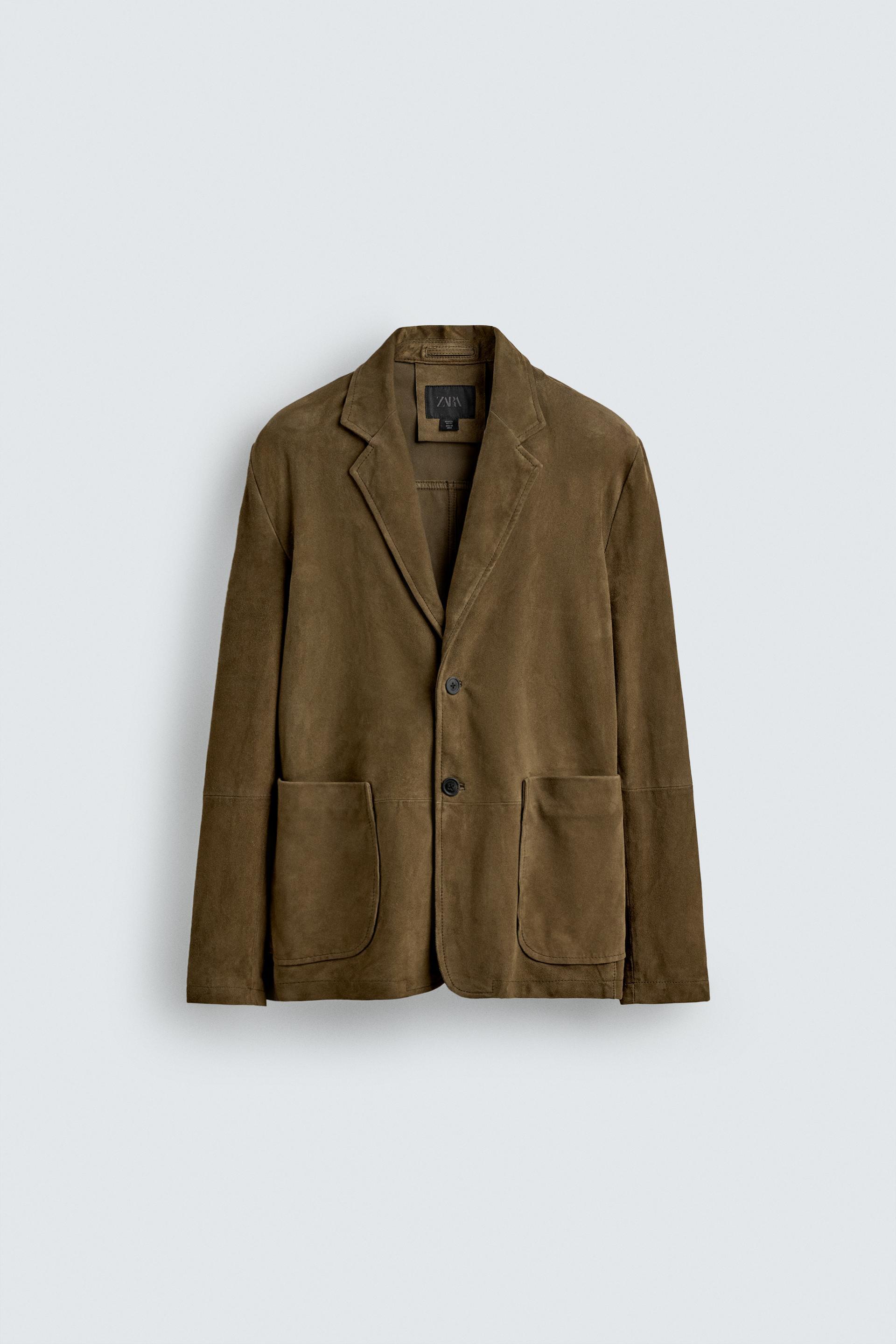 RELAXED FIT SUEDE LEATHER BLAZER by ZARA