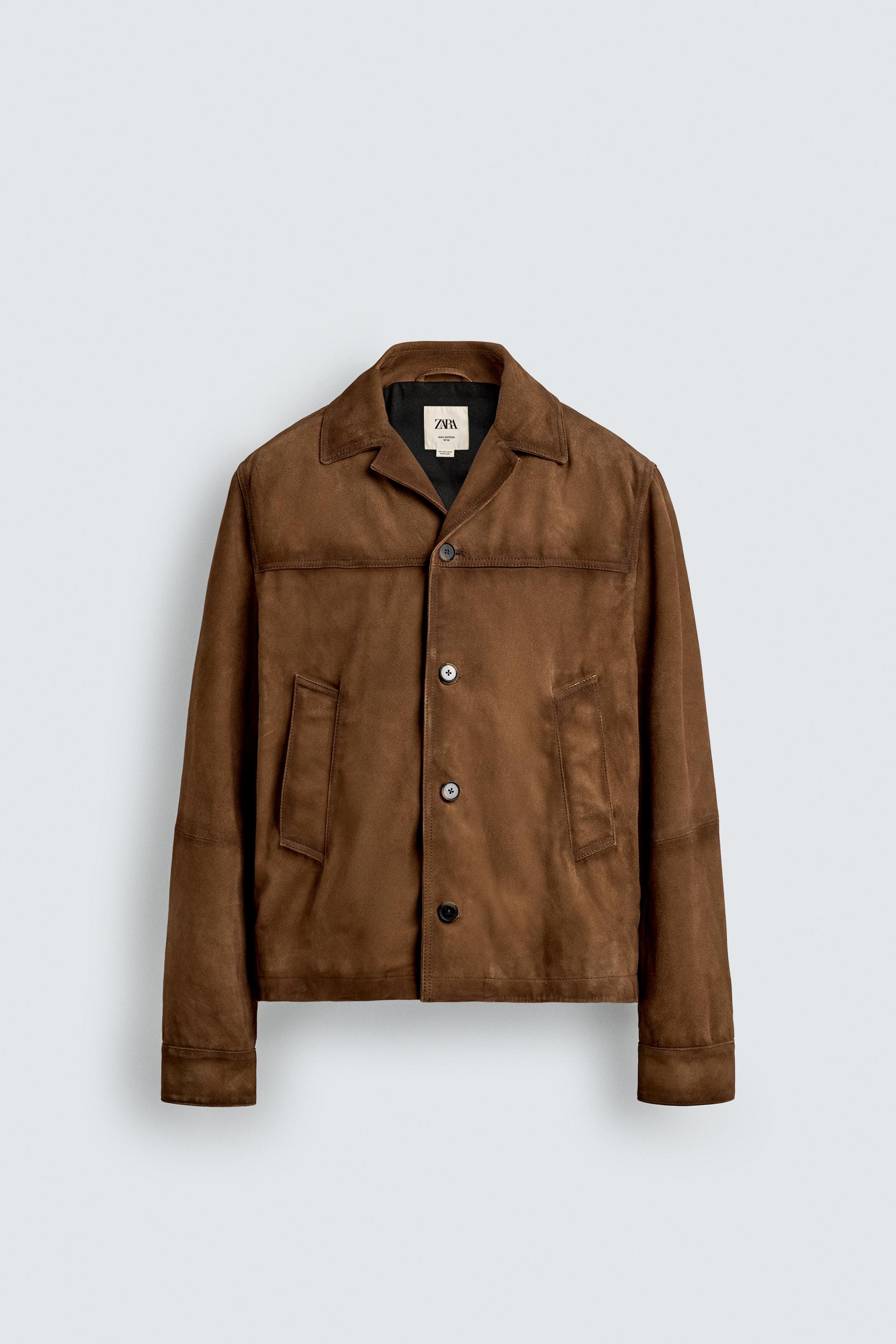 RELAXED FIT SUEDE LEATHER JACKET by ZARA
