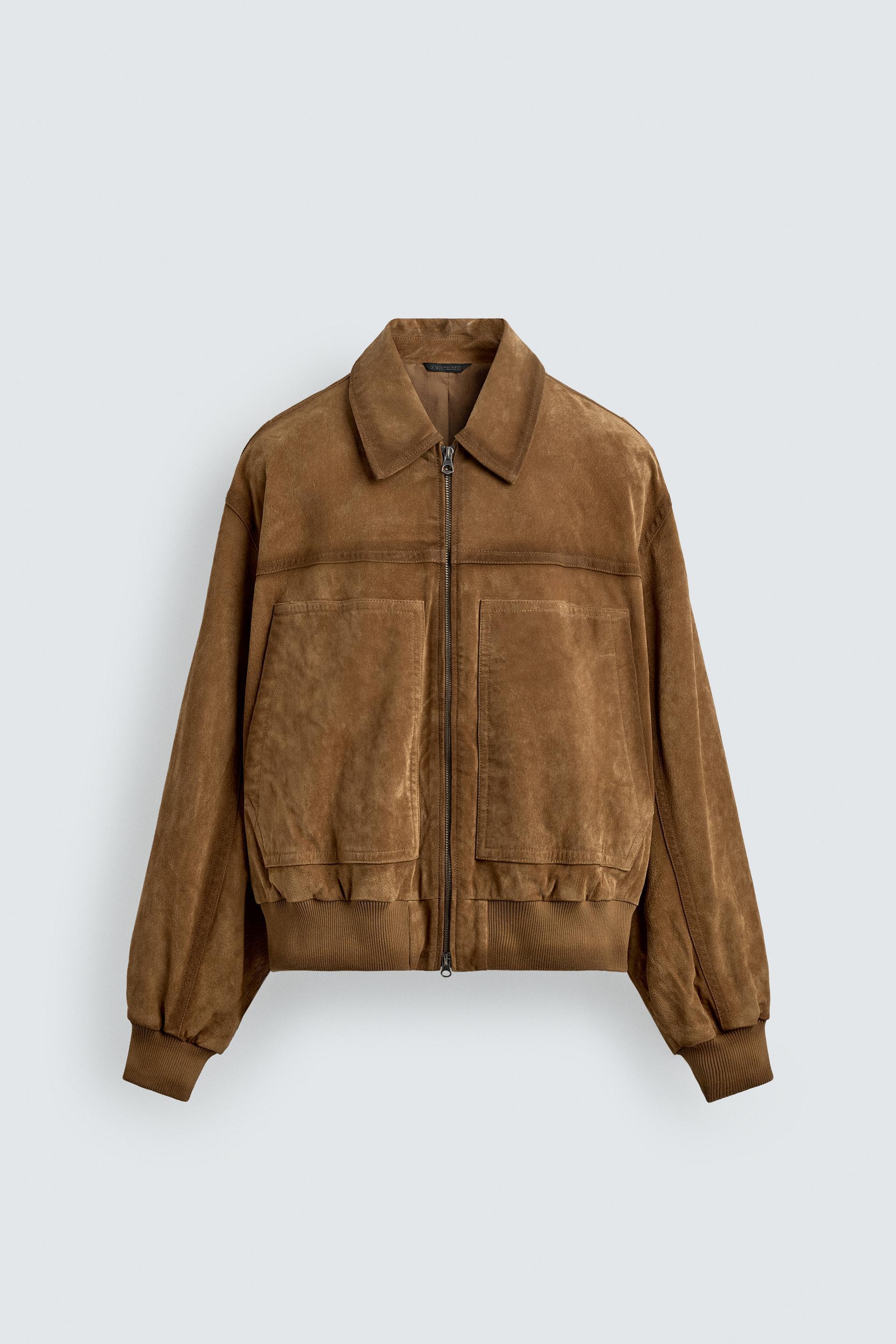 RELAXED FIT SUEDE LEATHER JACKET by ZARA