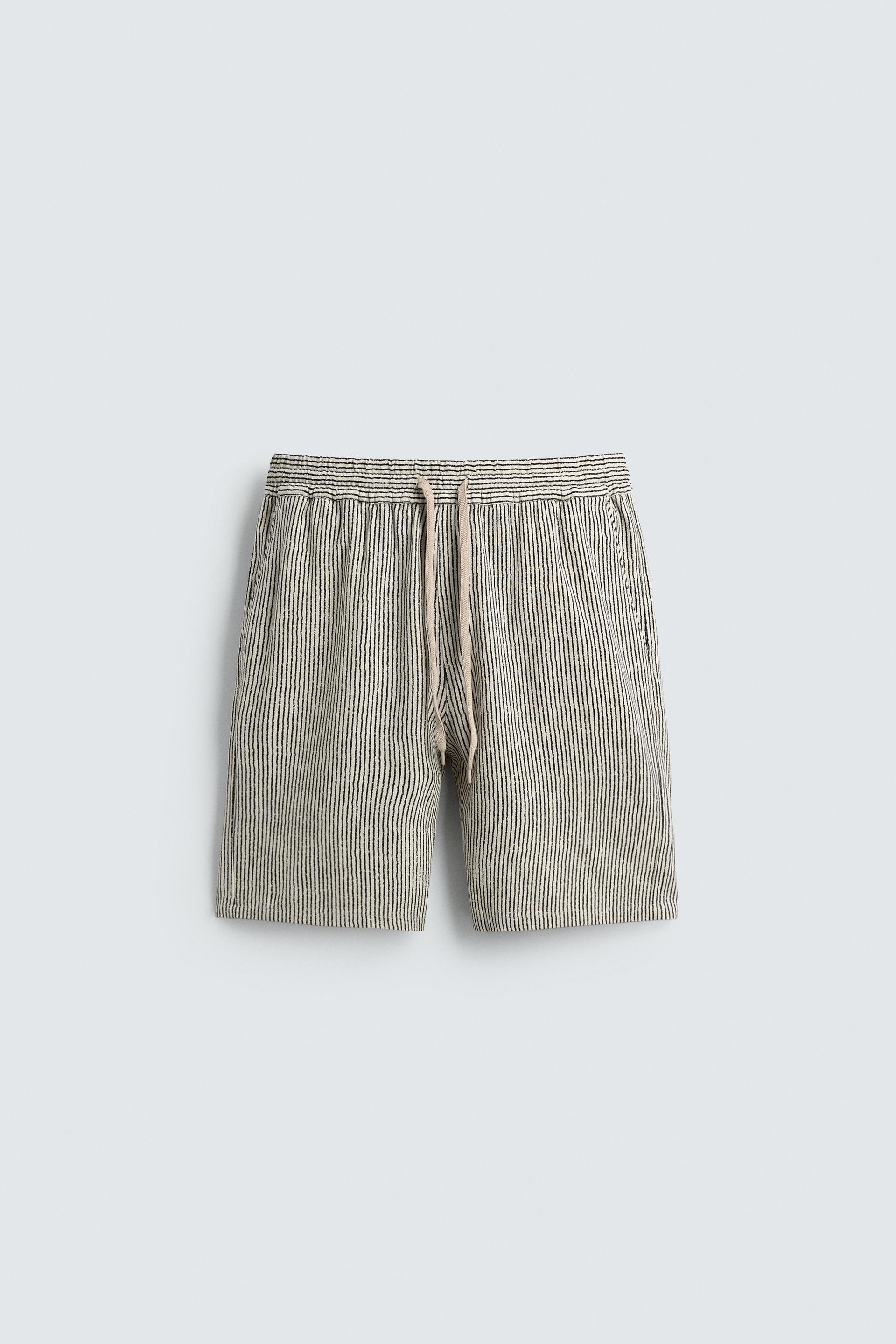 RELAXED FIT VISCOSE - LINEN SHORTS by ZARA