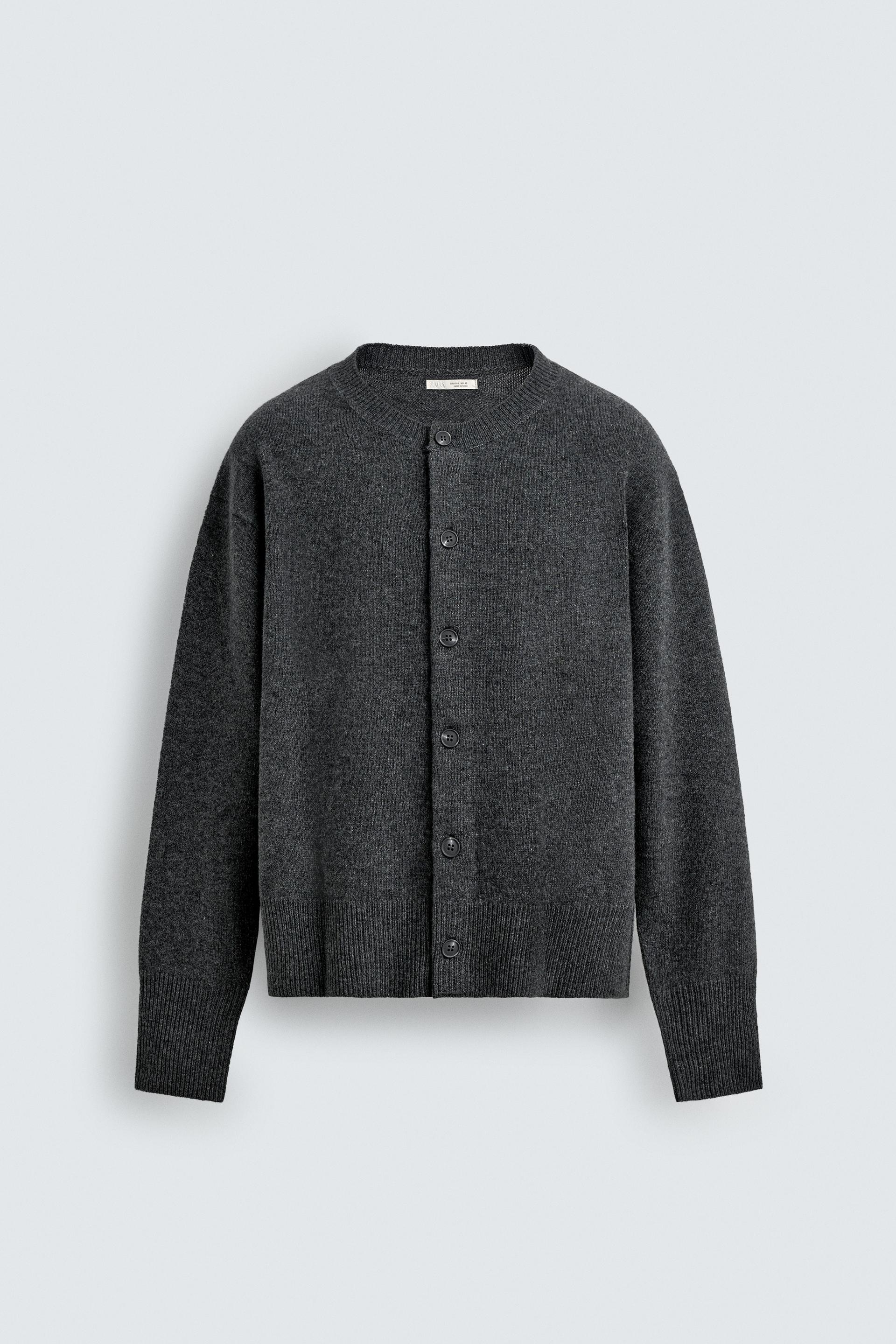 RELAXED FIT WOOL BLEND CARDIGAN by ZARA