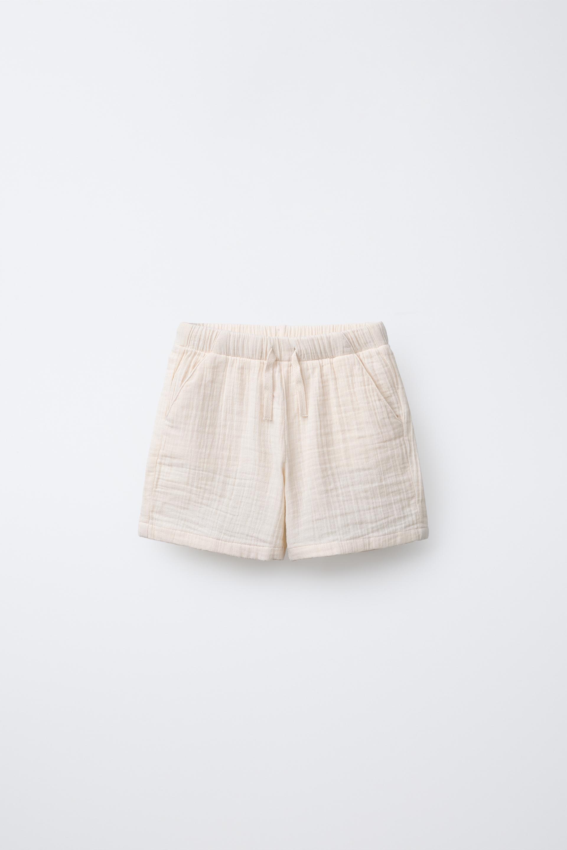 RELAXED MULTICOLOR TEXTURED SHORTS by ZARA