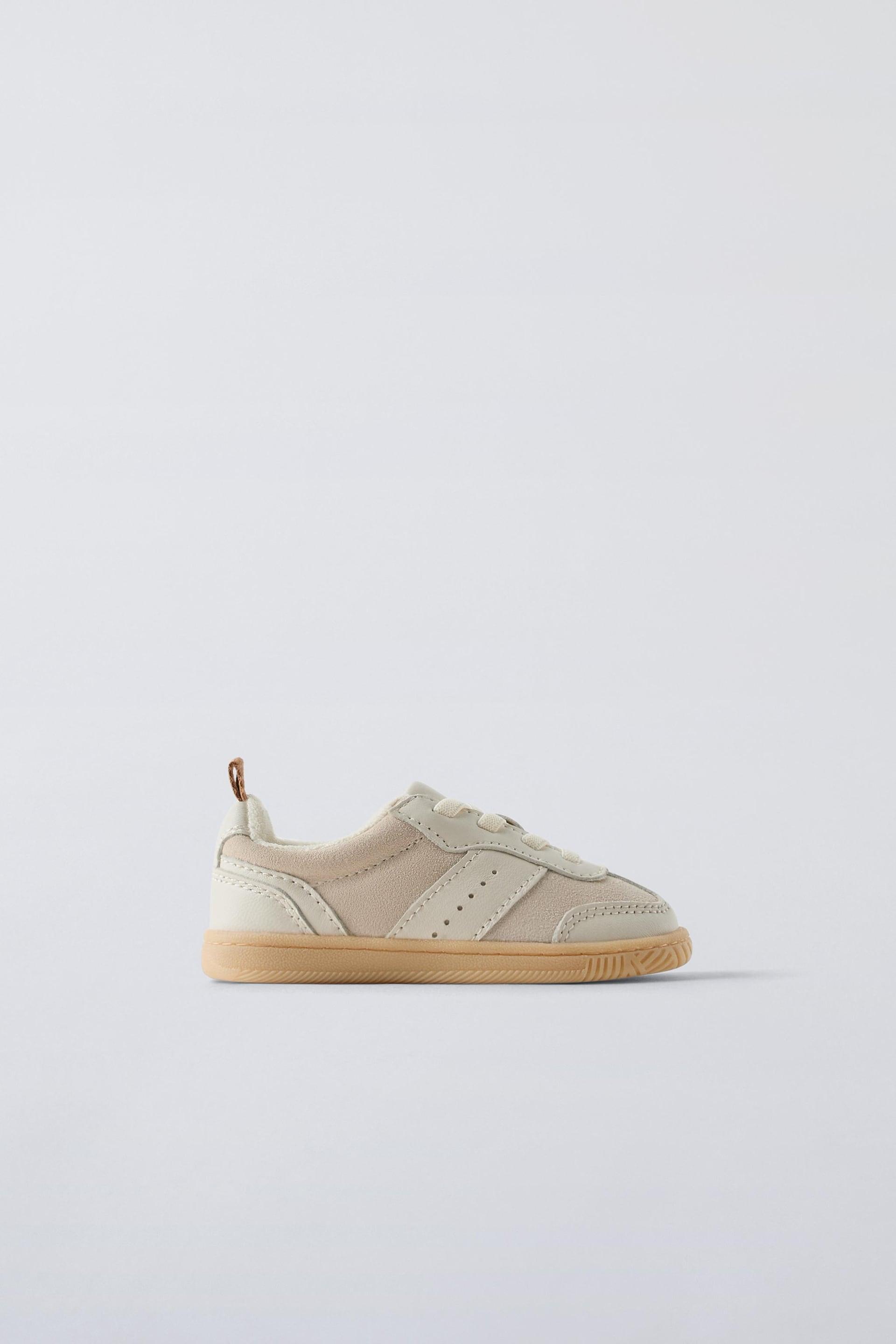 RETRO LEATHER SNEAKERS by ZARA