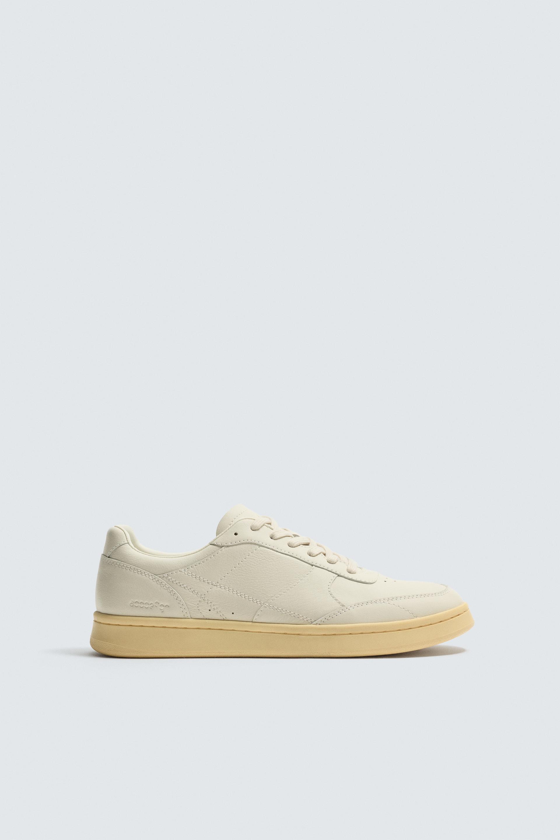 RETRO LEATHER SNEAKERS by ZARA