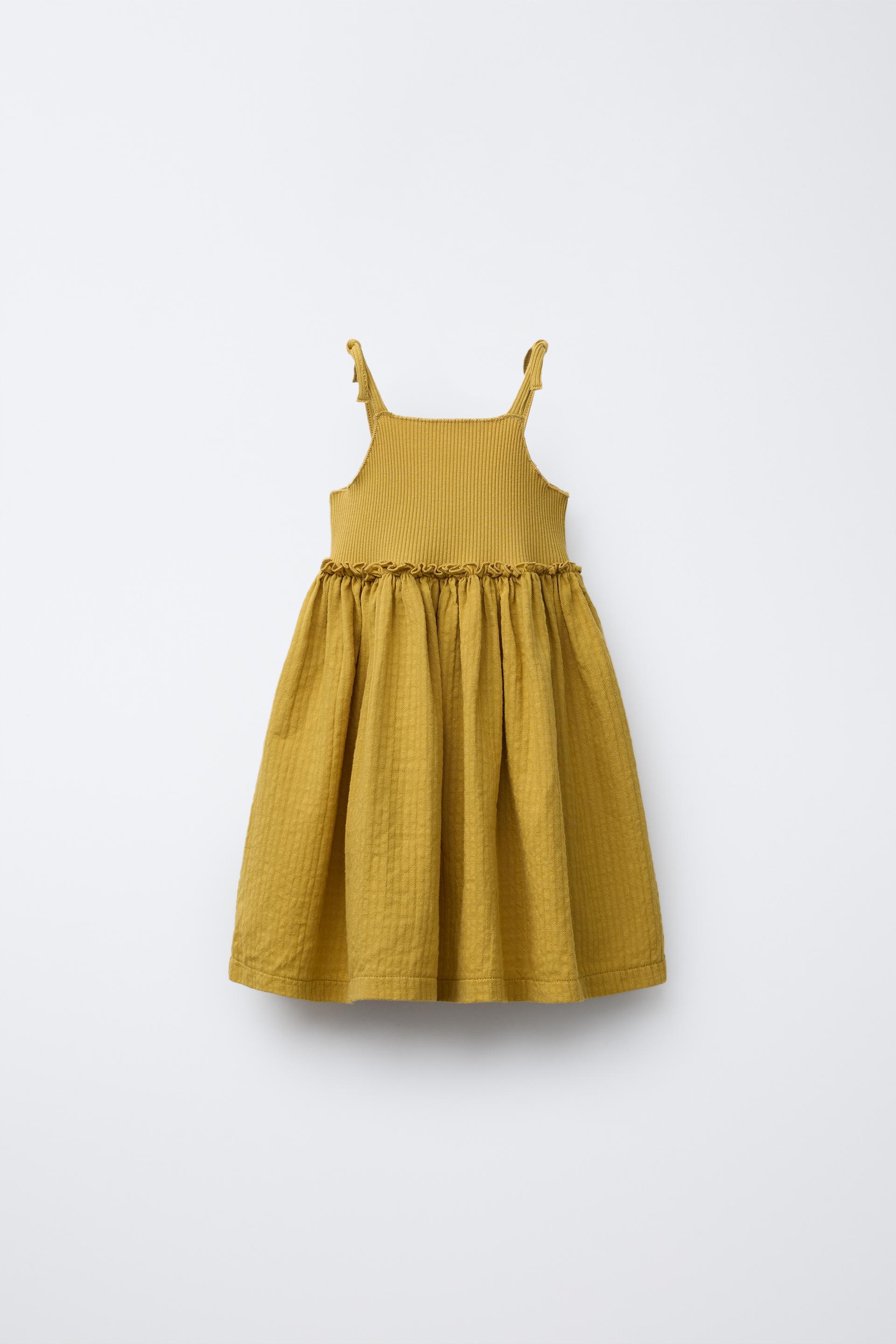 RIB AND TEXTURED COMBINATION DRESS by ZARA