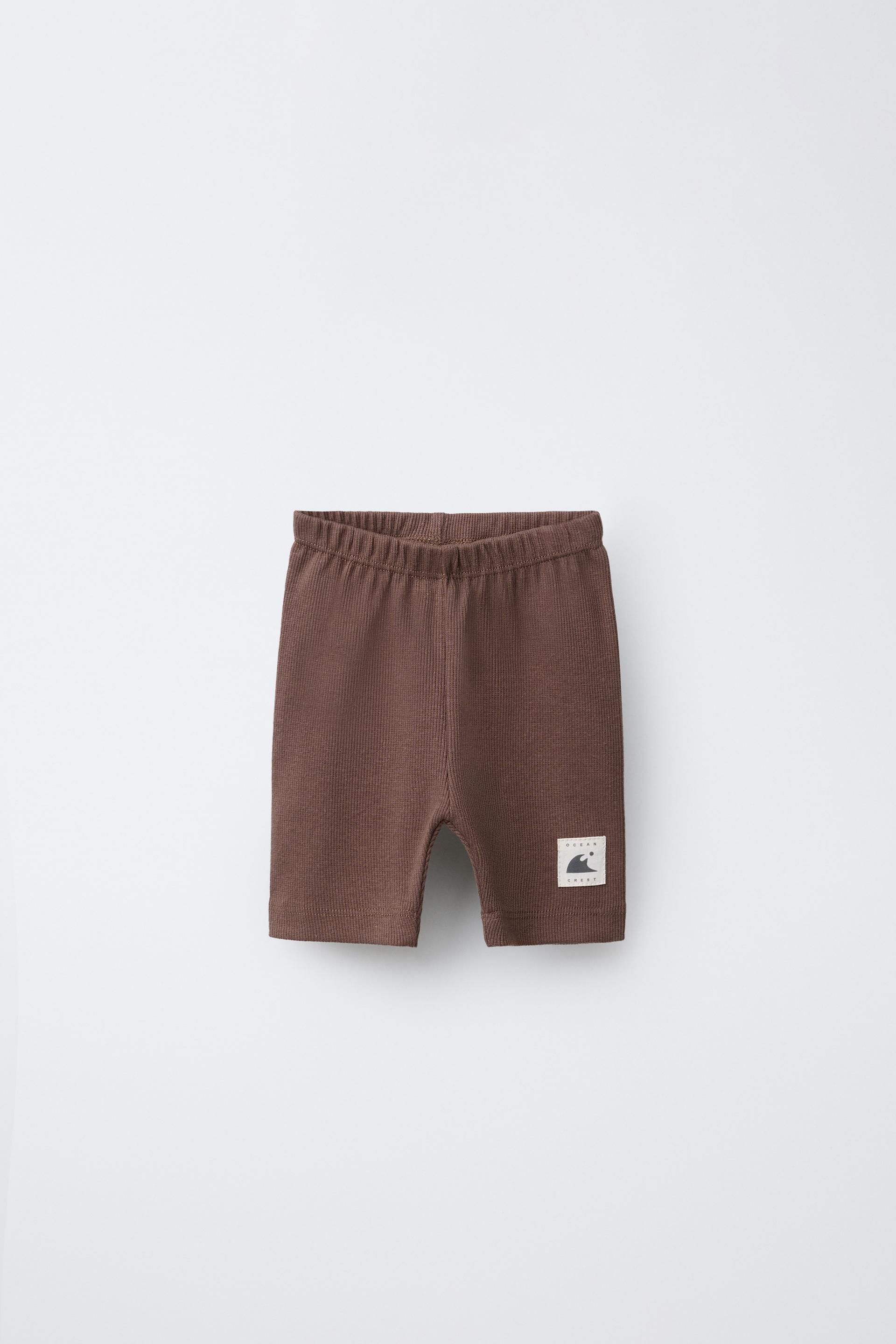 RIB CYCLING SHORTS WITH LABEL by ZARA