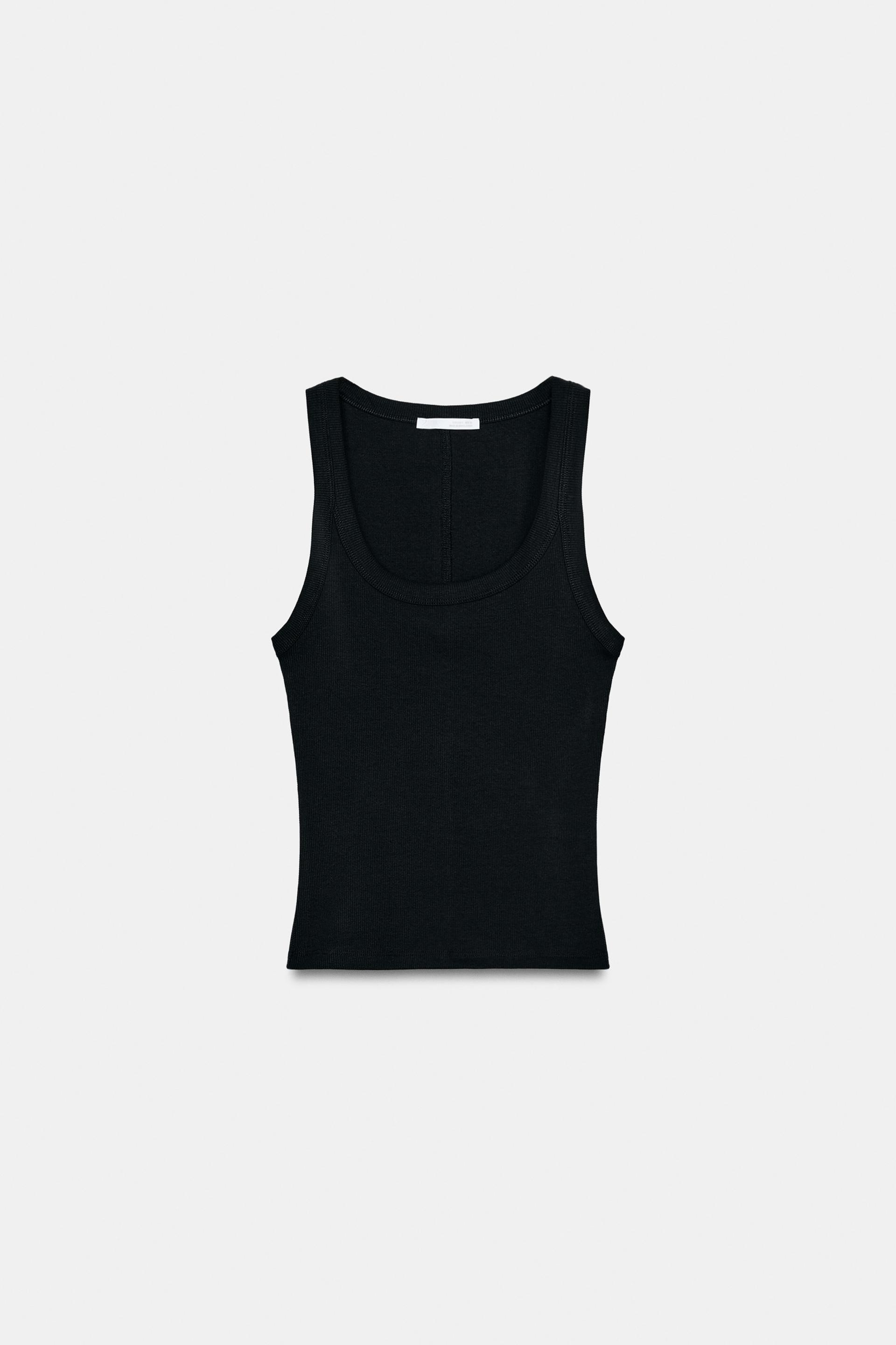 RIB SLEEVELESS TOP by ZARA